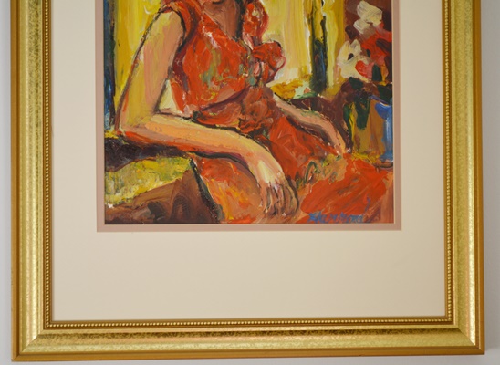 Ann Harrod Original Acrylic Painting of a Young Woman