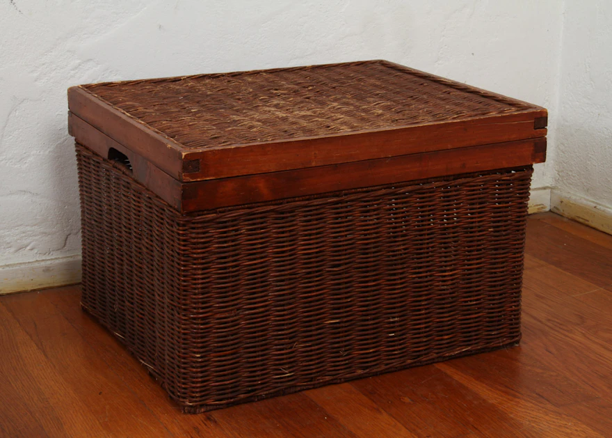 Three Wicker Filing Boxes | EBTH