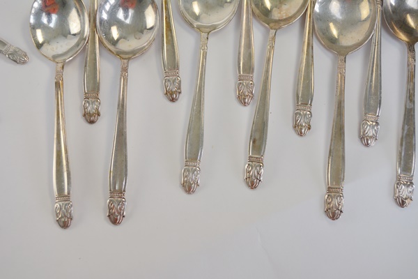 Holmes & Edwards Flatware Set of Eleven and Reed & Barton Storage Chest