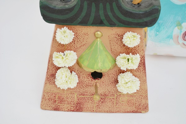 Two Wood Handbag-Shaped Birdhouses