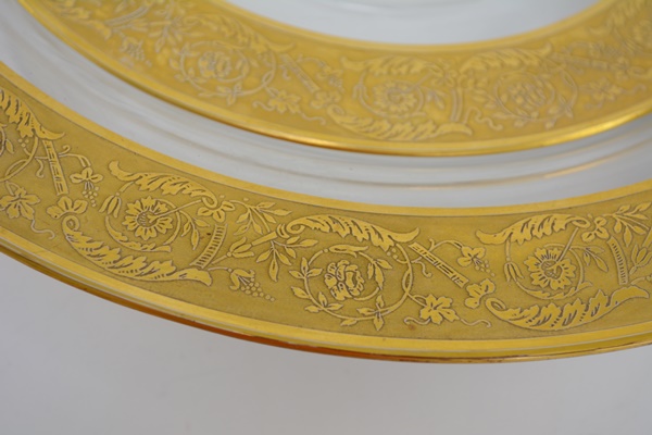 Stouffer China, Thun Vase and Other Gold Rimmed Glass Bowls