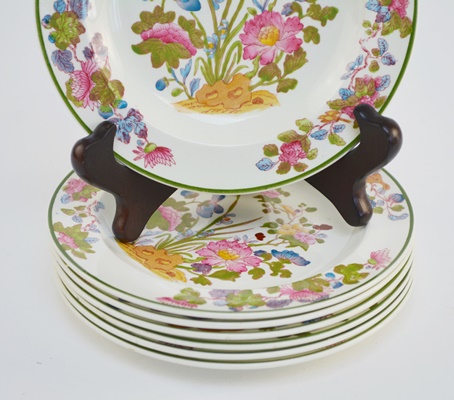 Seven Wedgwood "Groups-Multicolor" Porcelain Plates