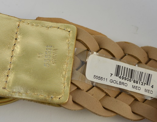 Michael Kors Gold Tone Braided Belt