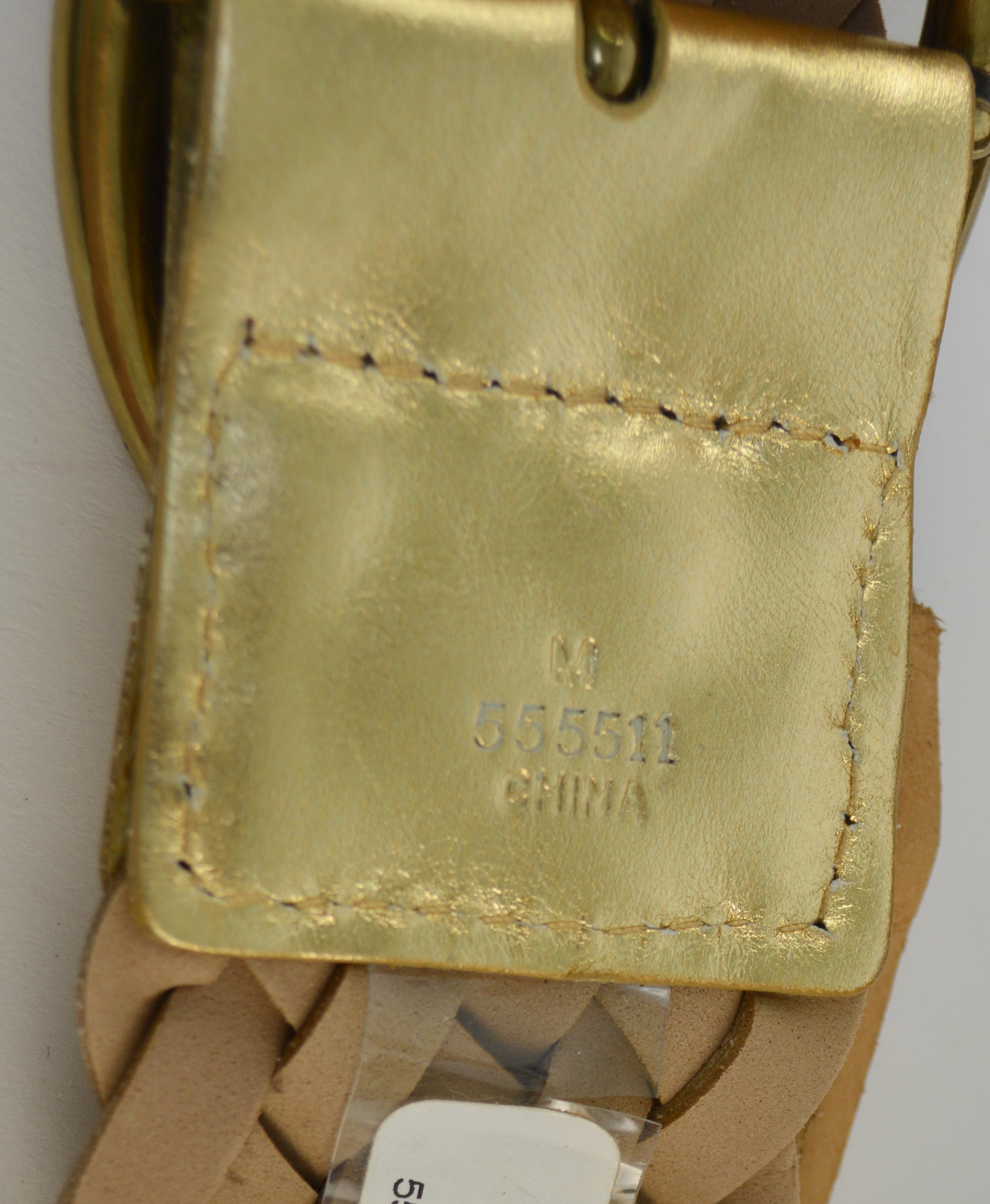 Michael Kors Gold Tone Braided Belt