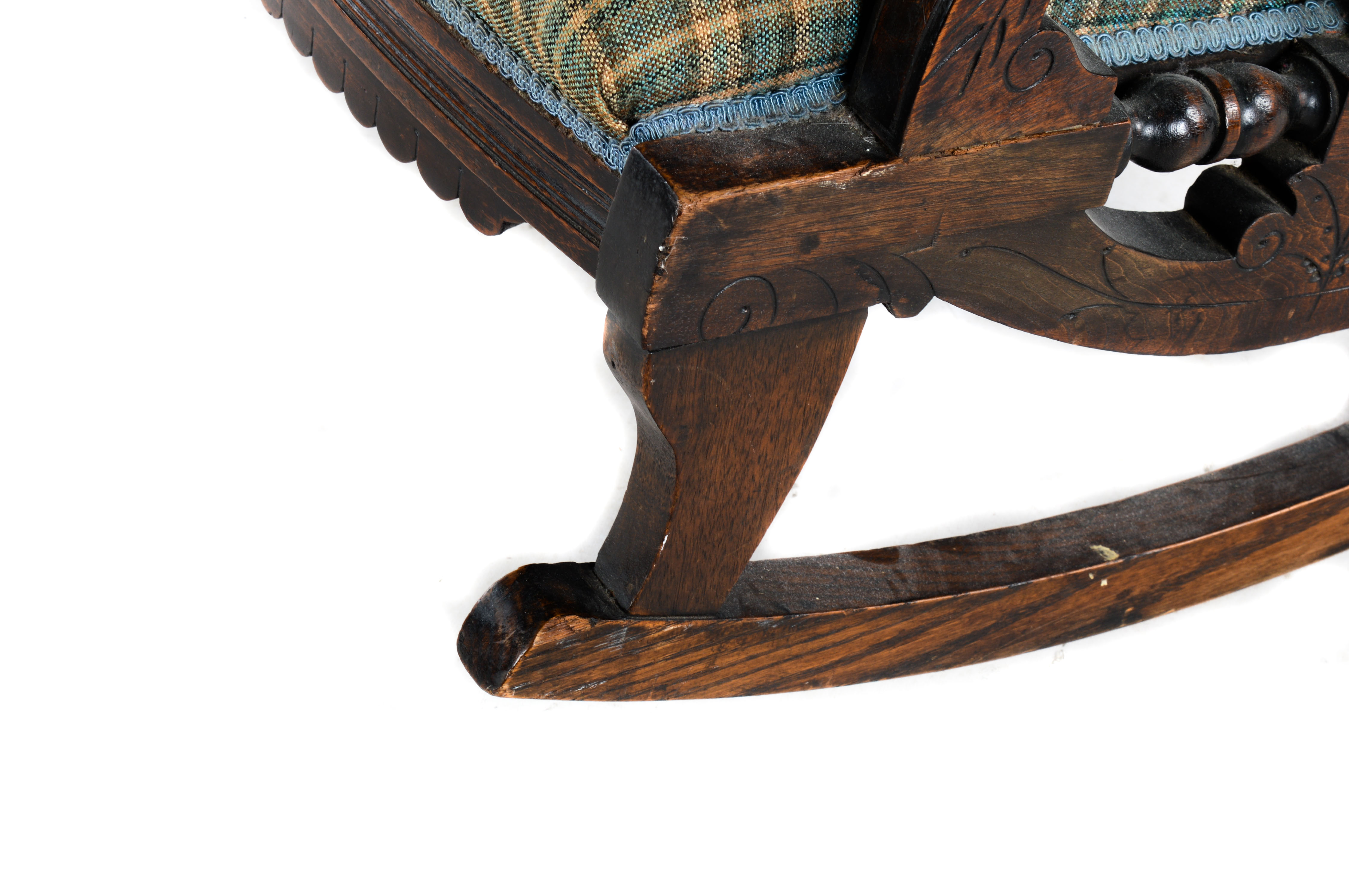 Late 19th Century Victorian Eastlake Rocking Chair