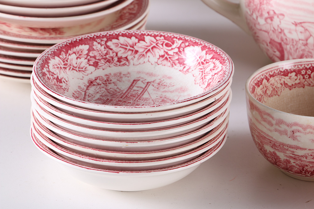 Currier and Ives "An American Subject" Dinner Set