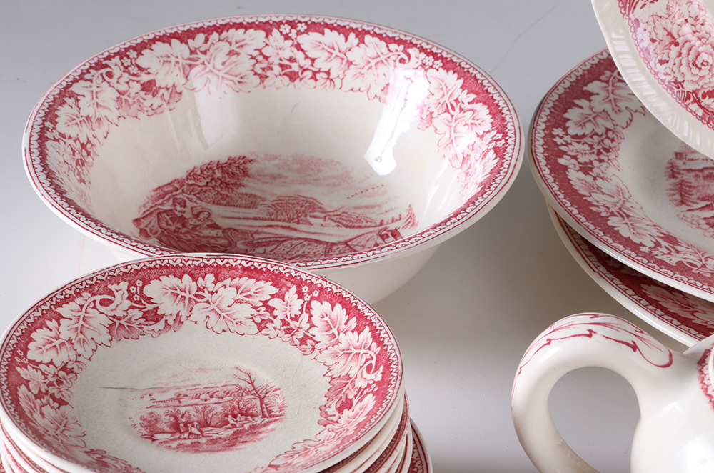 Currier and Ives "An American Subject" Dinner Set