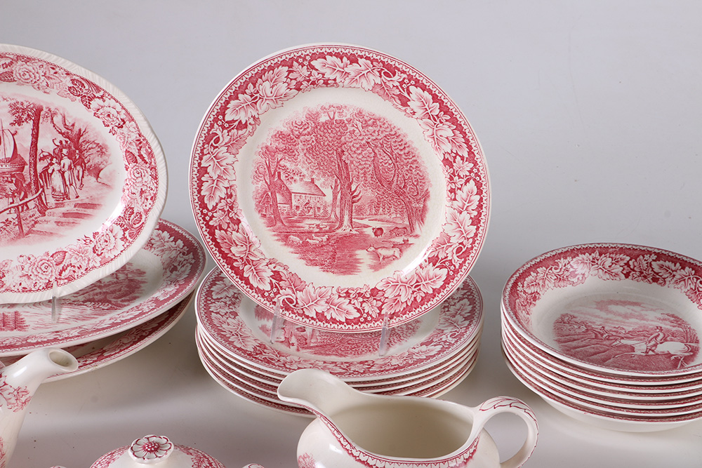Currier and Ives "An American Subject" Dinner Set