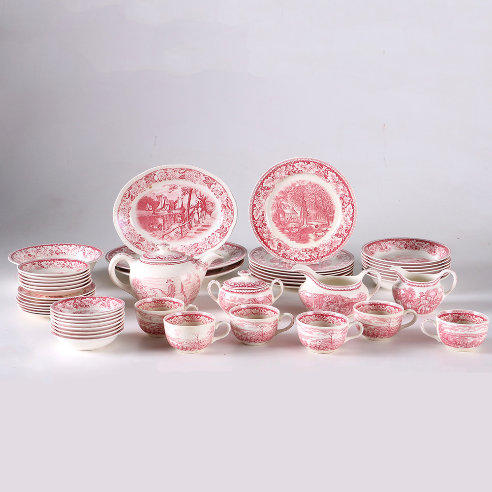 Currier and Ives "An American Subject" Dinner Set