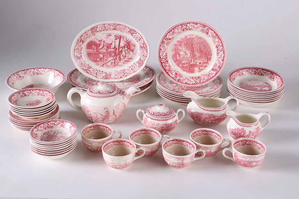 Currier and Ives "An American Subject" Dinner Set