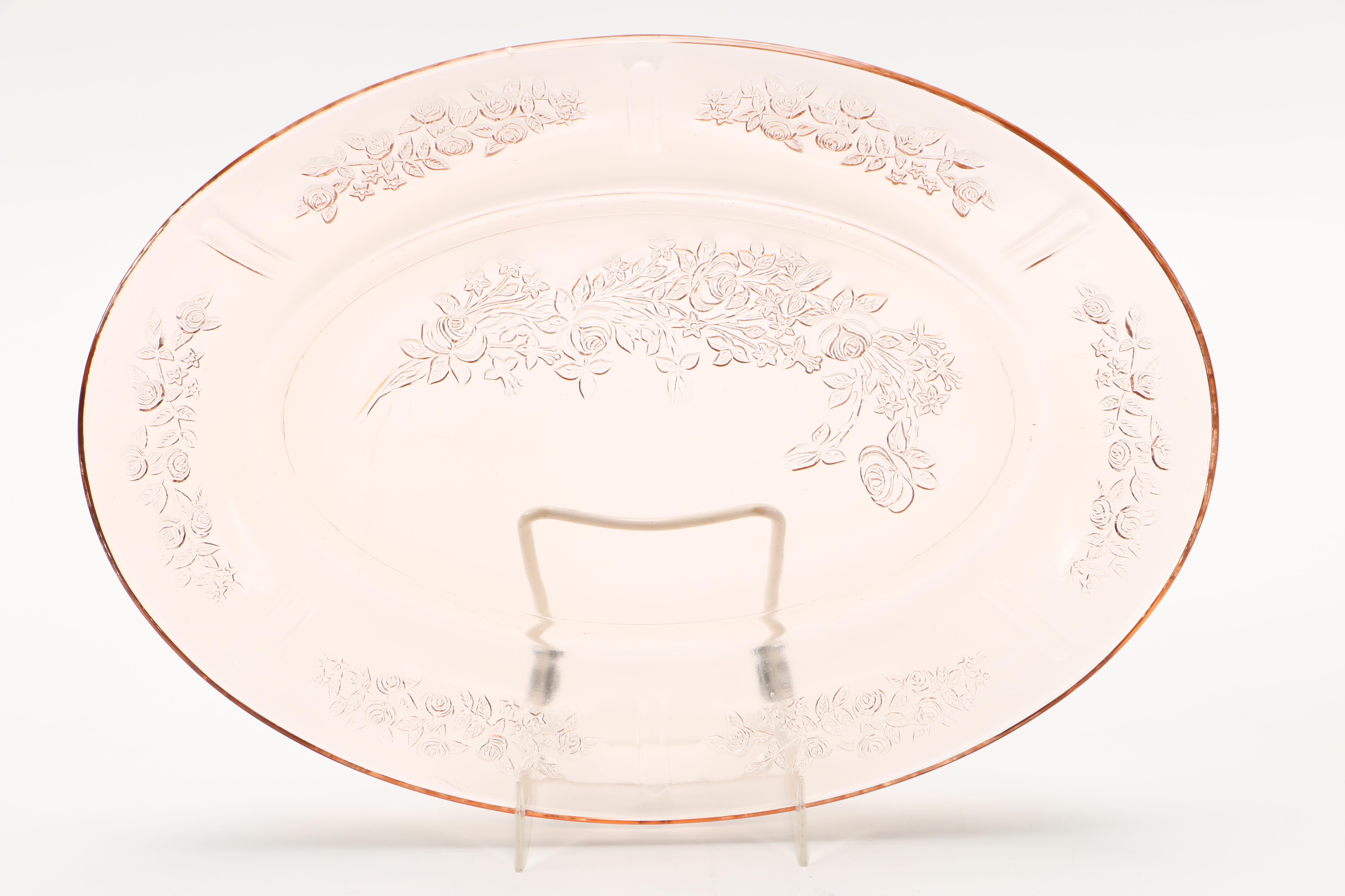 Pink Glass Punch Set