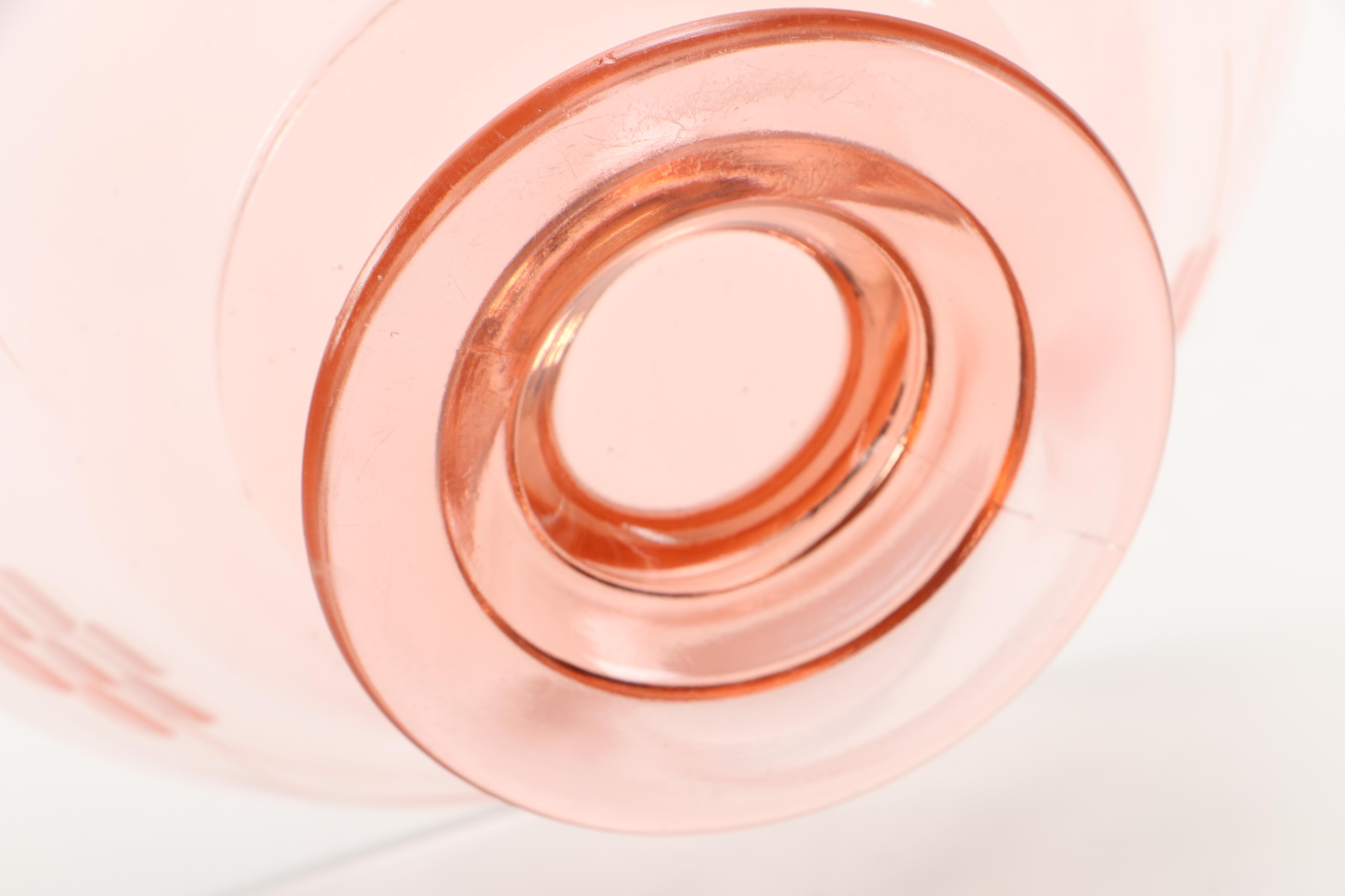 Pink Glass Punch Set