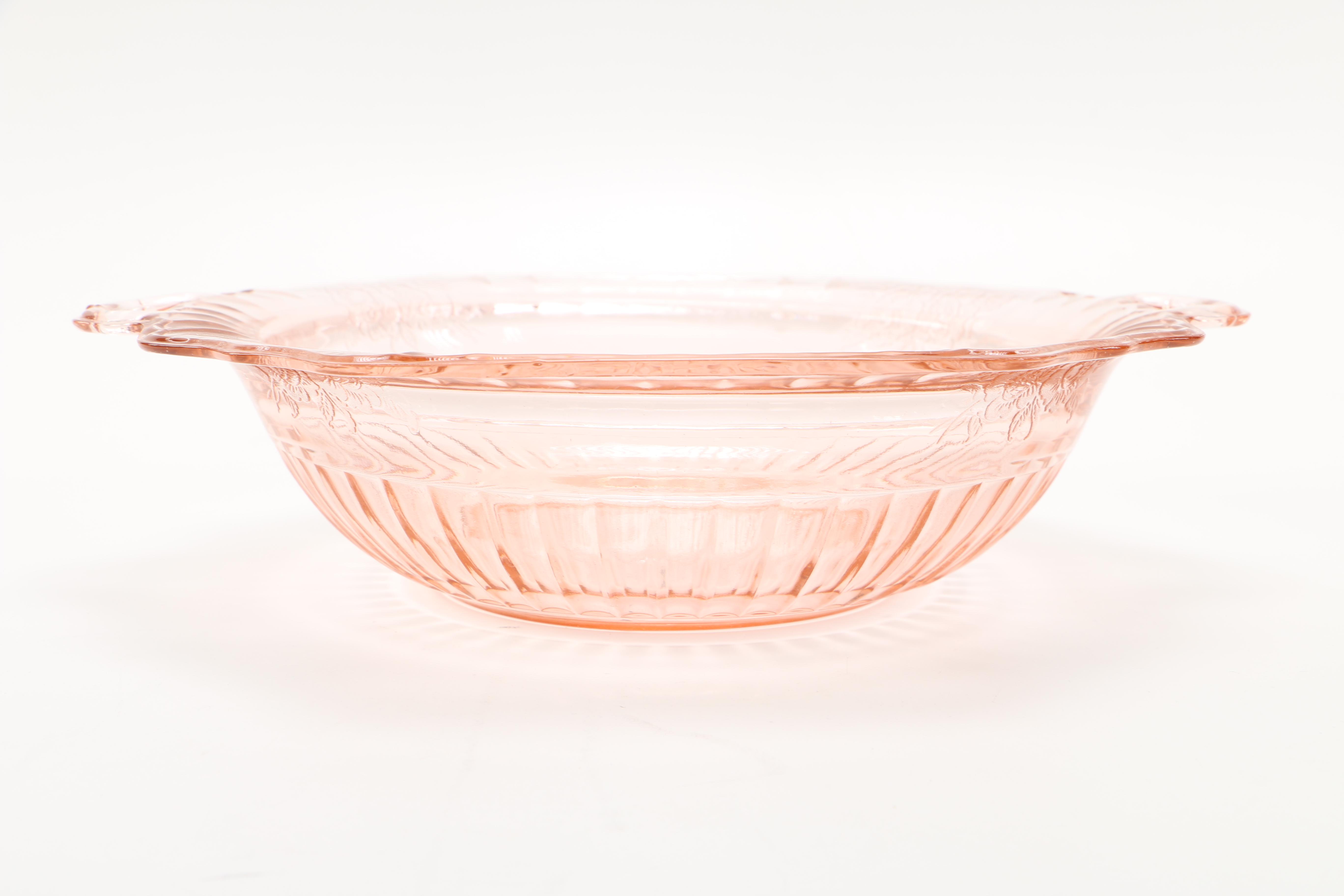 Pink Glass Punch Set