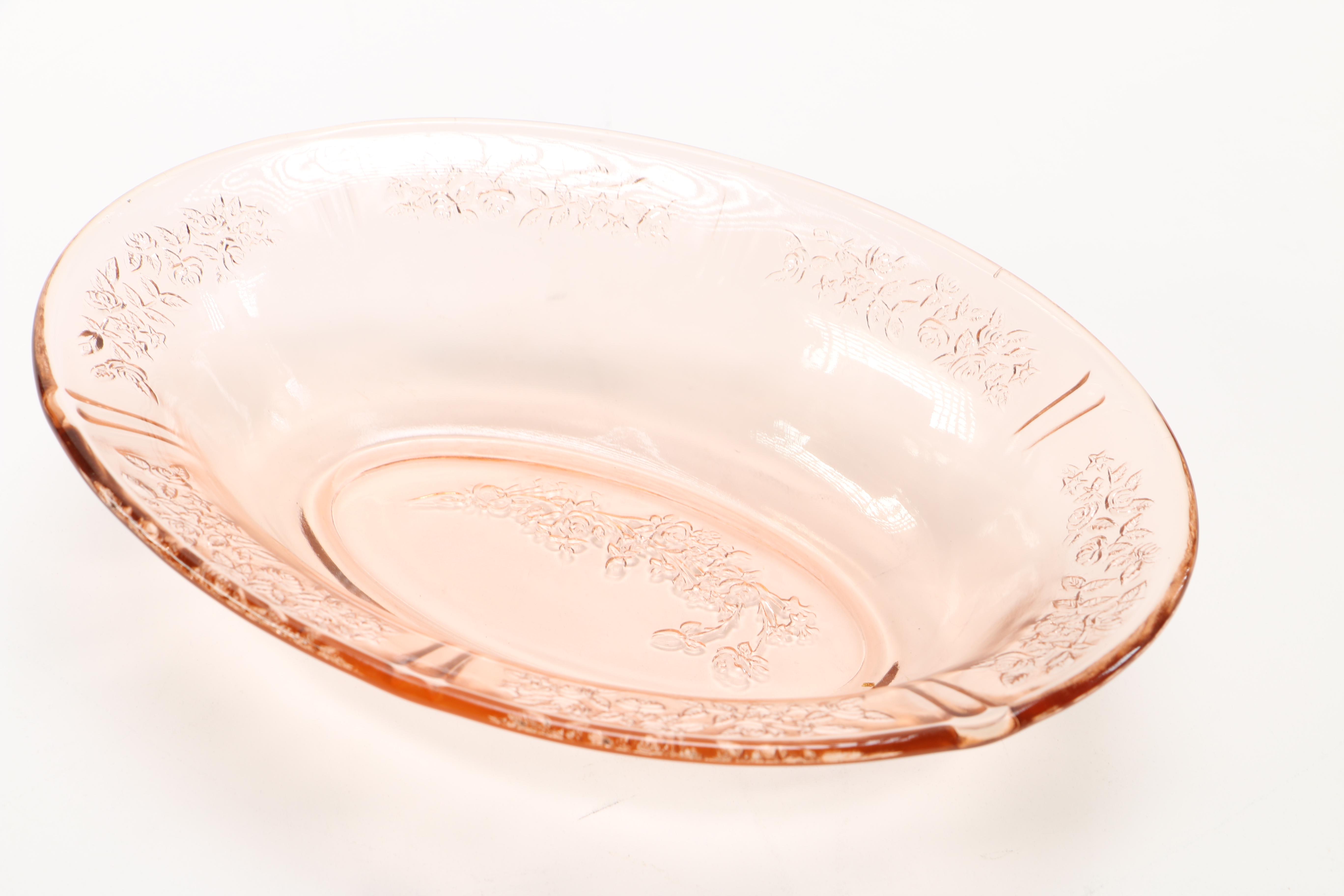 Pink Glass Punch Set