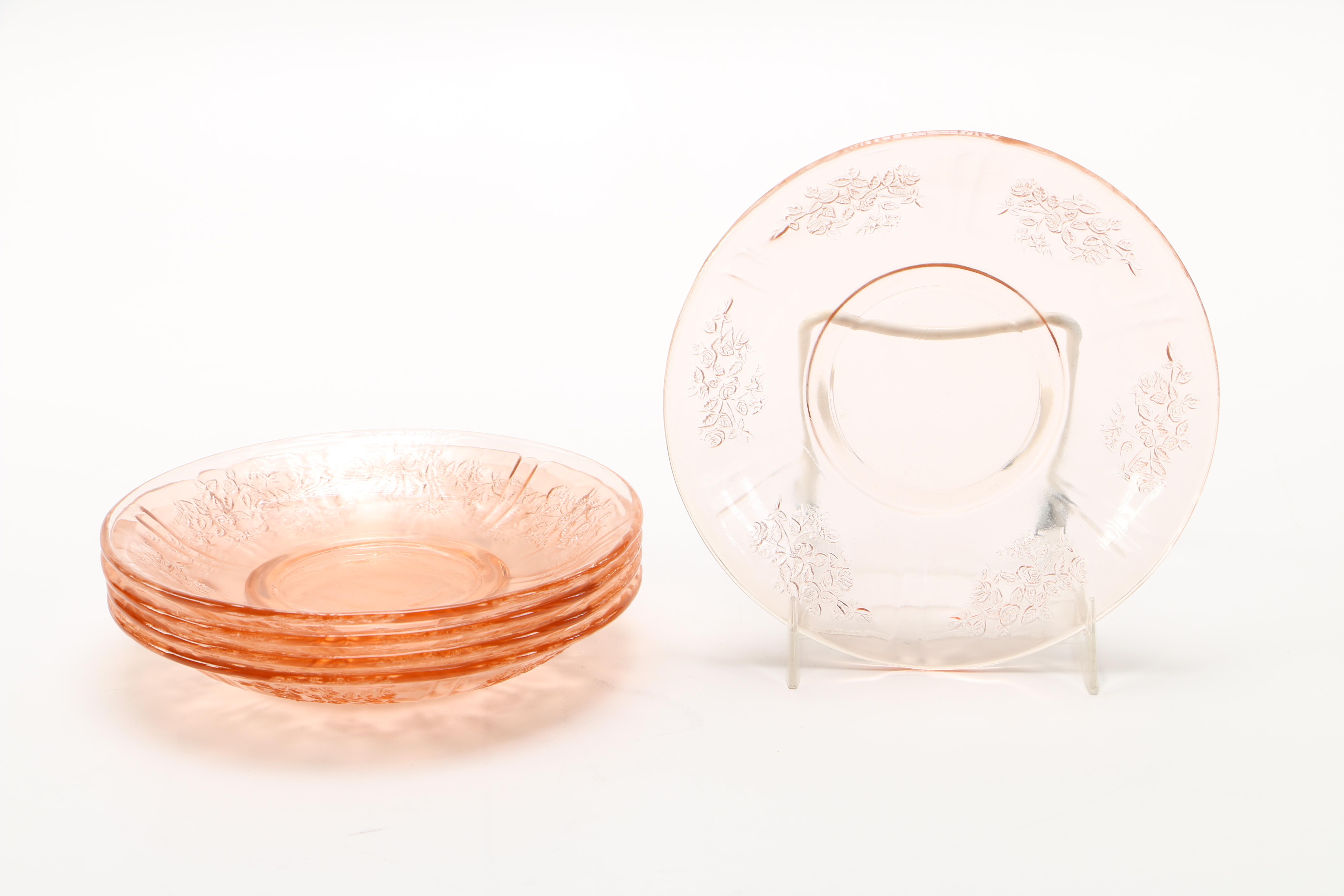 Pink Glass Punch Set