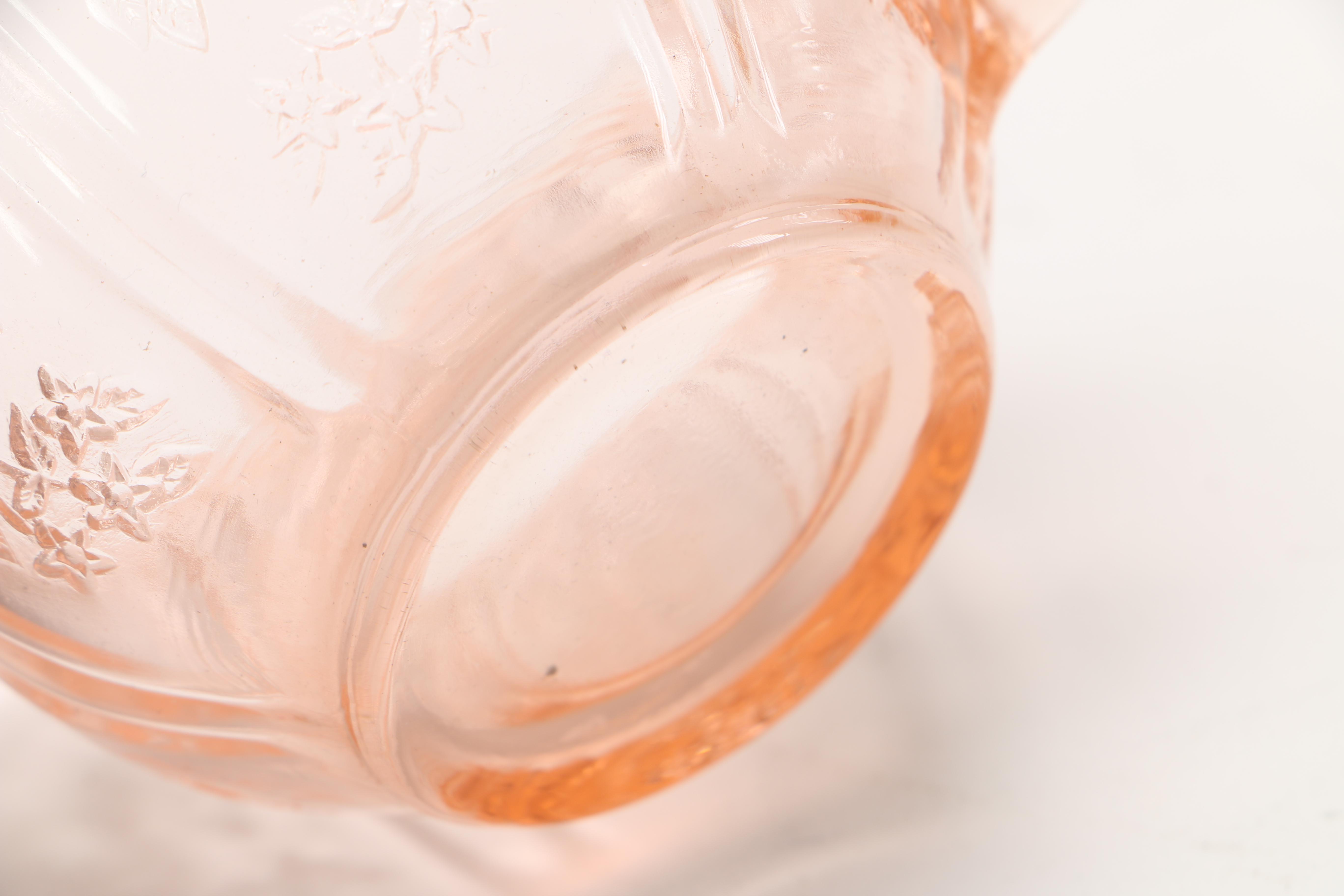 Pink Glass Punch Set