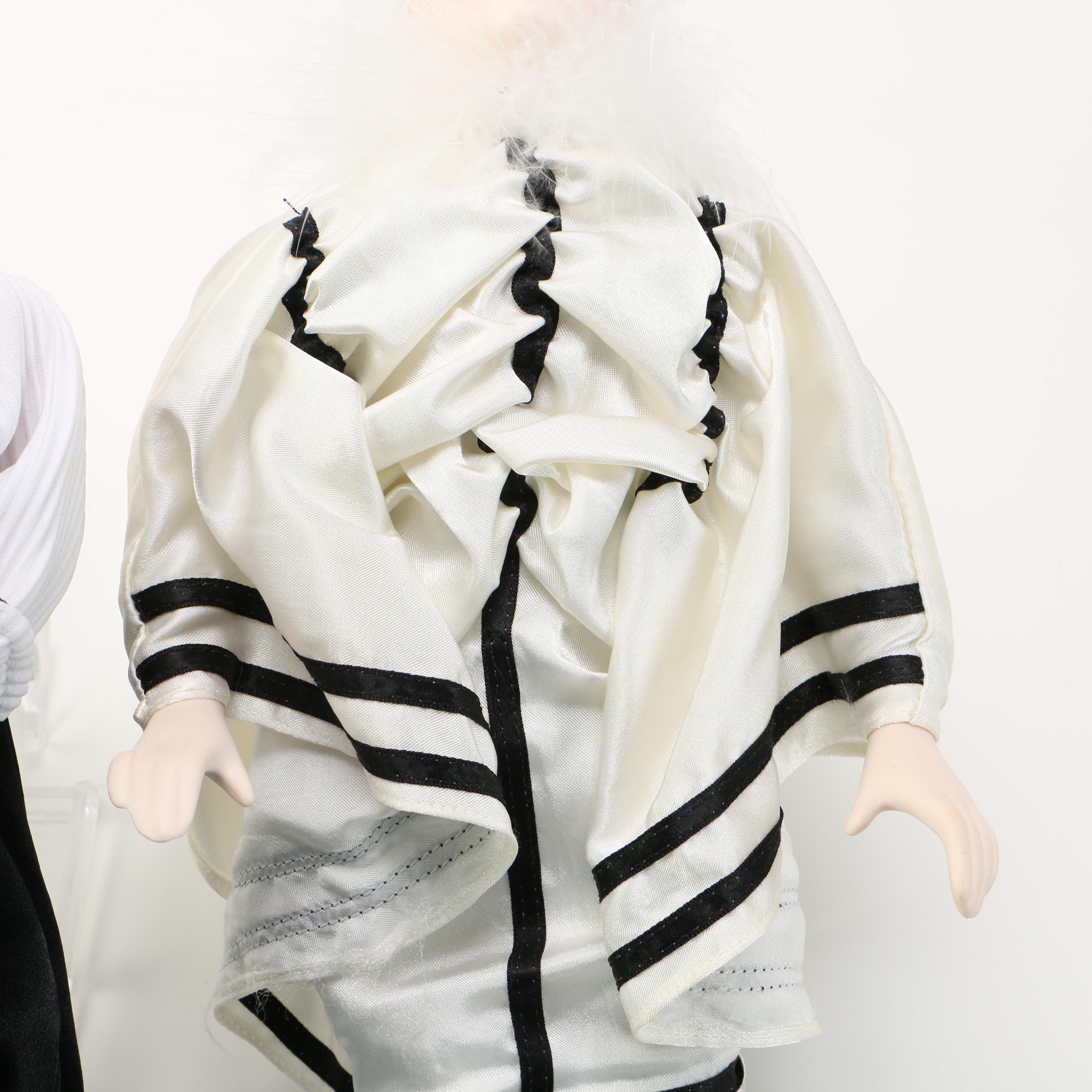 Stylized Porcelain Dolls with Cloth Bodies