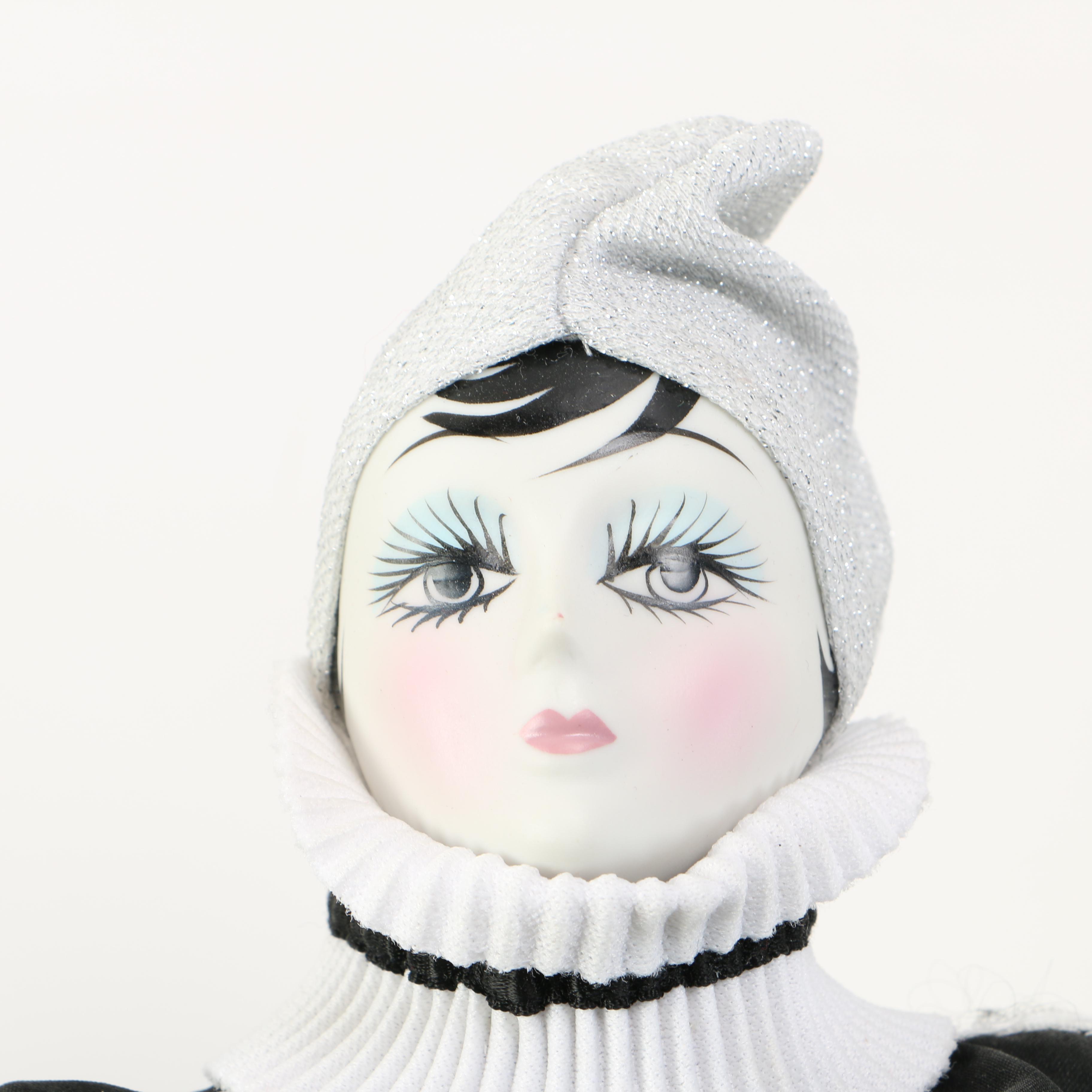 Stylized Porcelain Dolls with Cloth Bodies