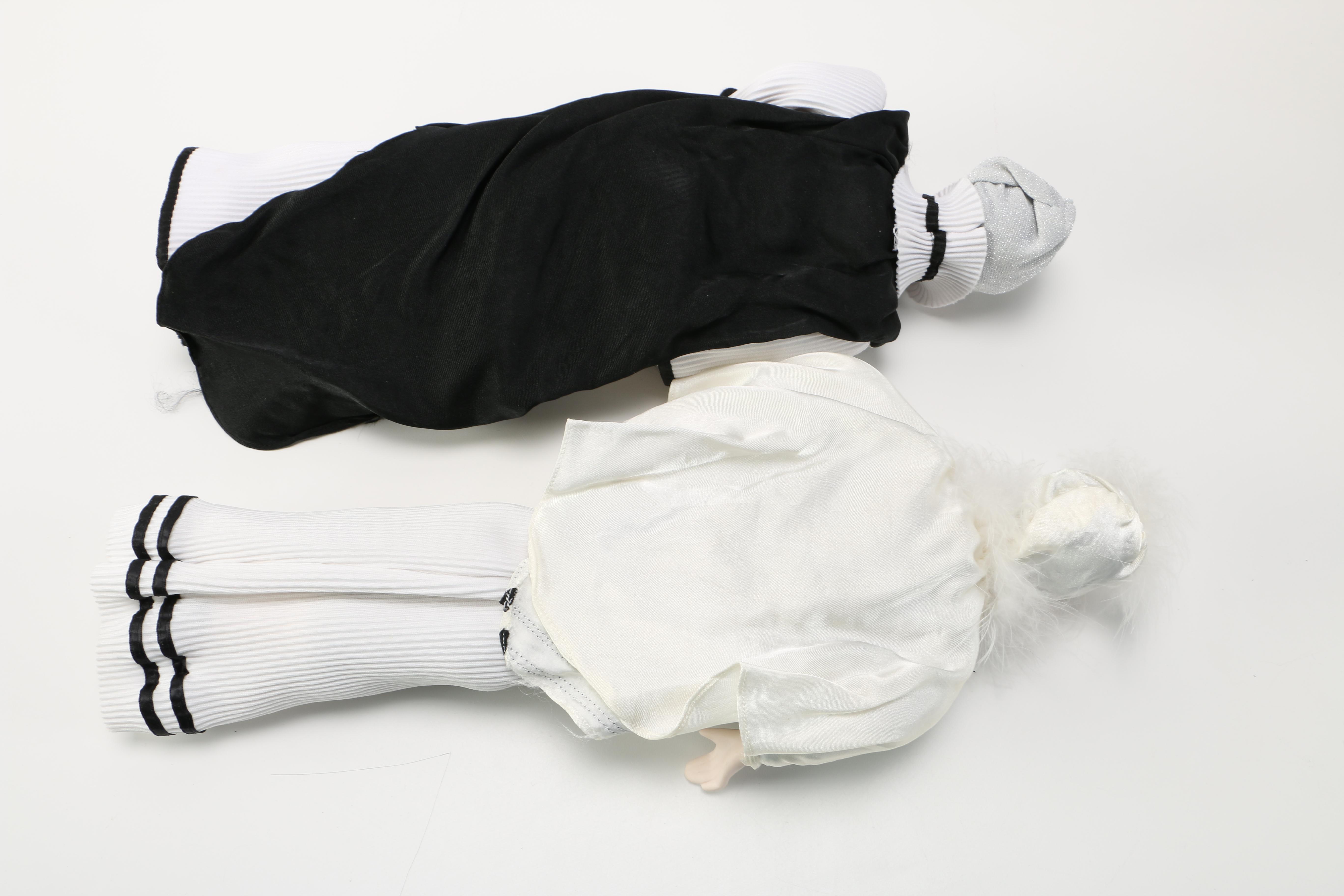Stylized Porcelain Dolls with Cloth Bodies