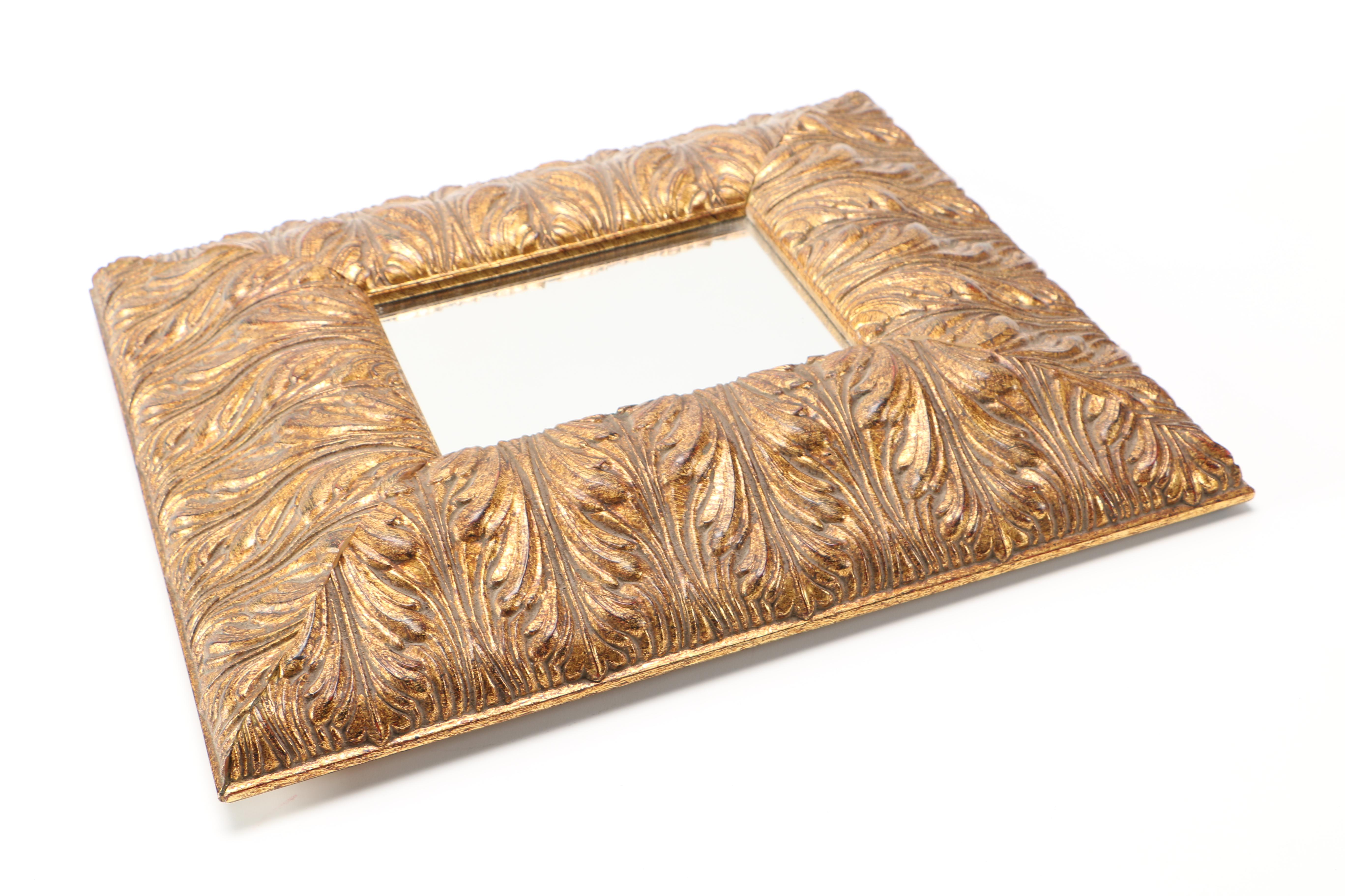 Gold Tone Ornate Wall Mirror