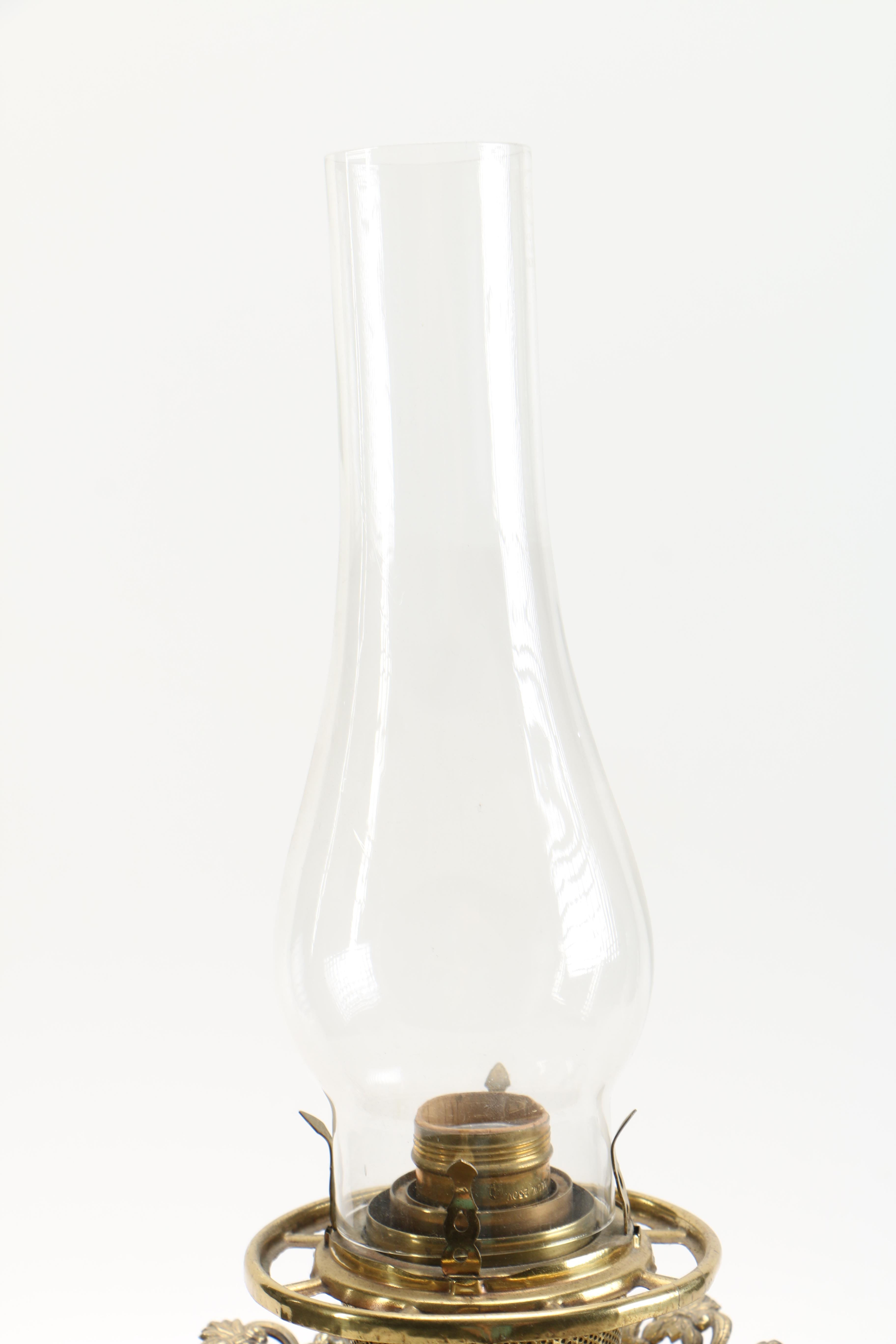 Pink and White Hurricane Style Electric Lamp