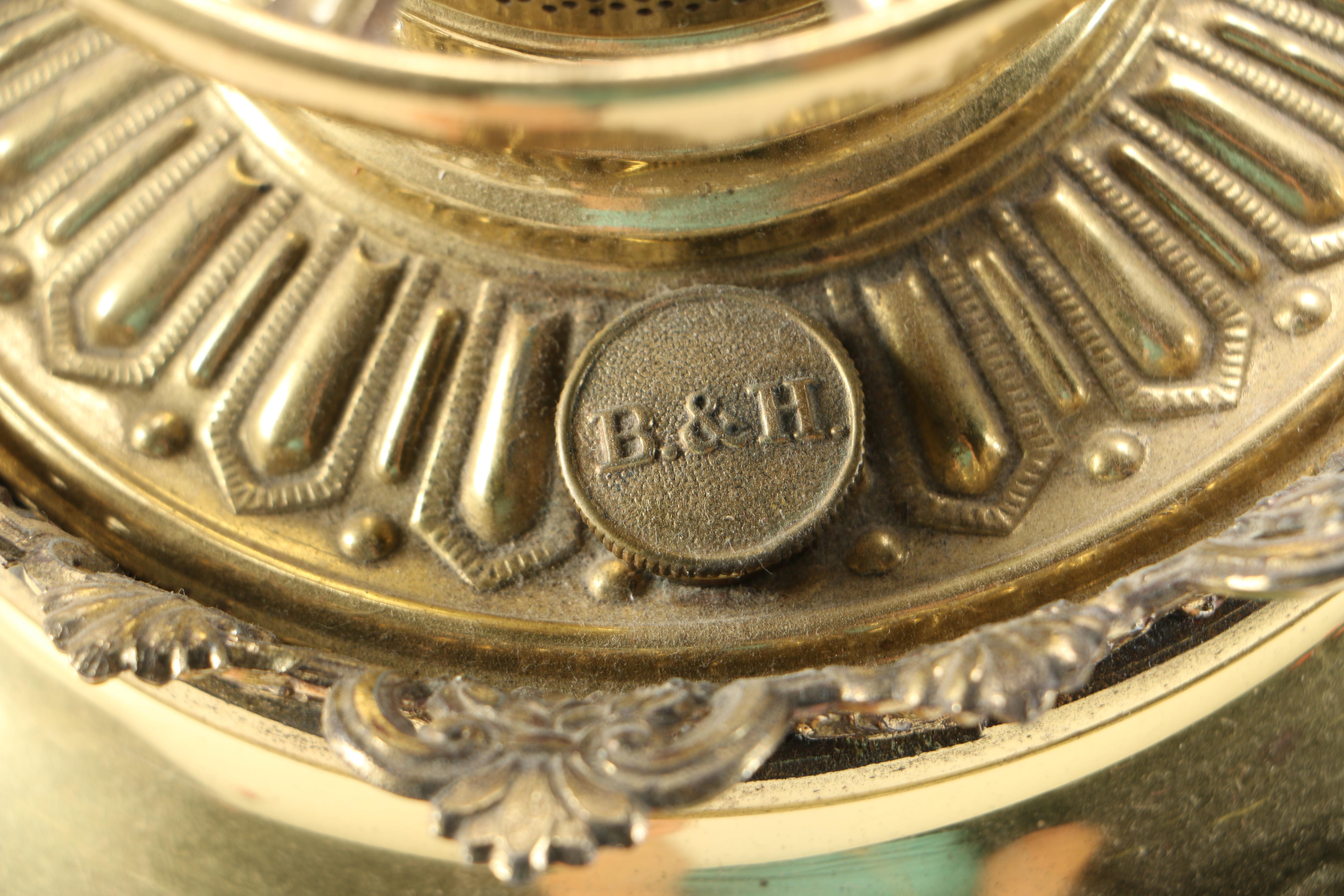 Pink and White Hurricane Style Electric Lamp