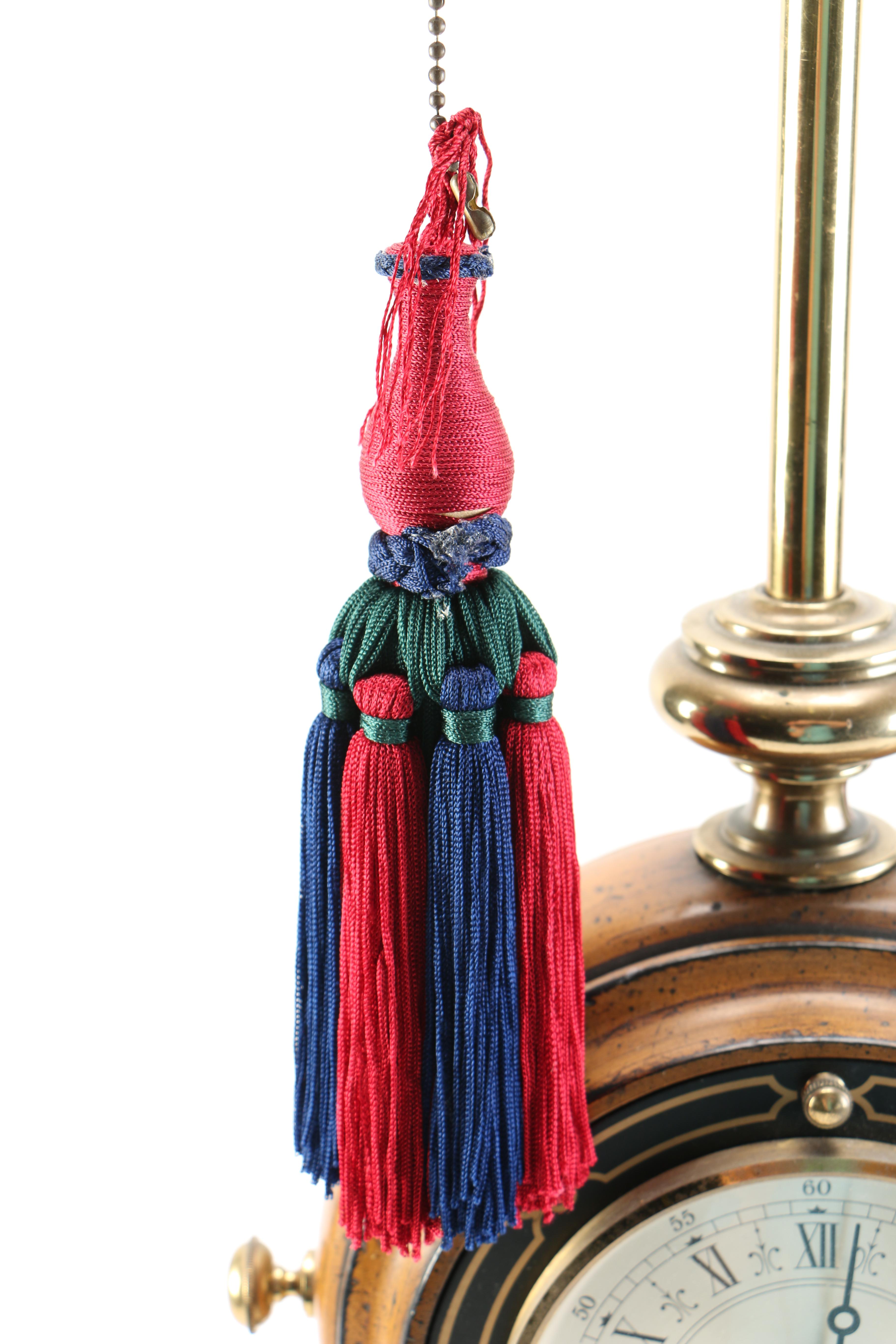 Round Base Analog Clock and Barometer