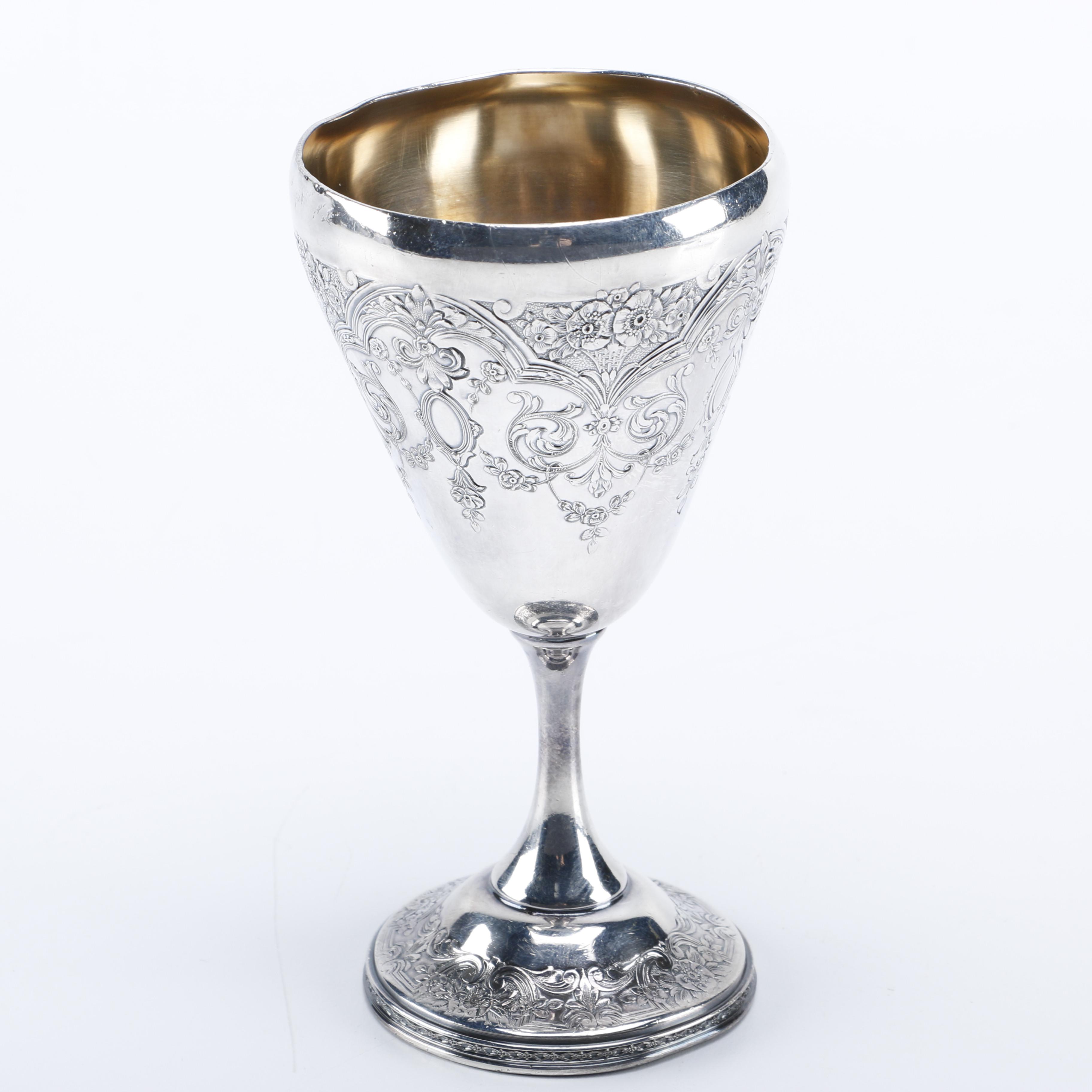 Wilcox Silver Plate Co. "Paisley" Silver Plate Chalice