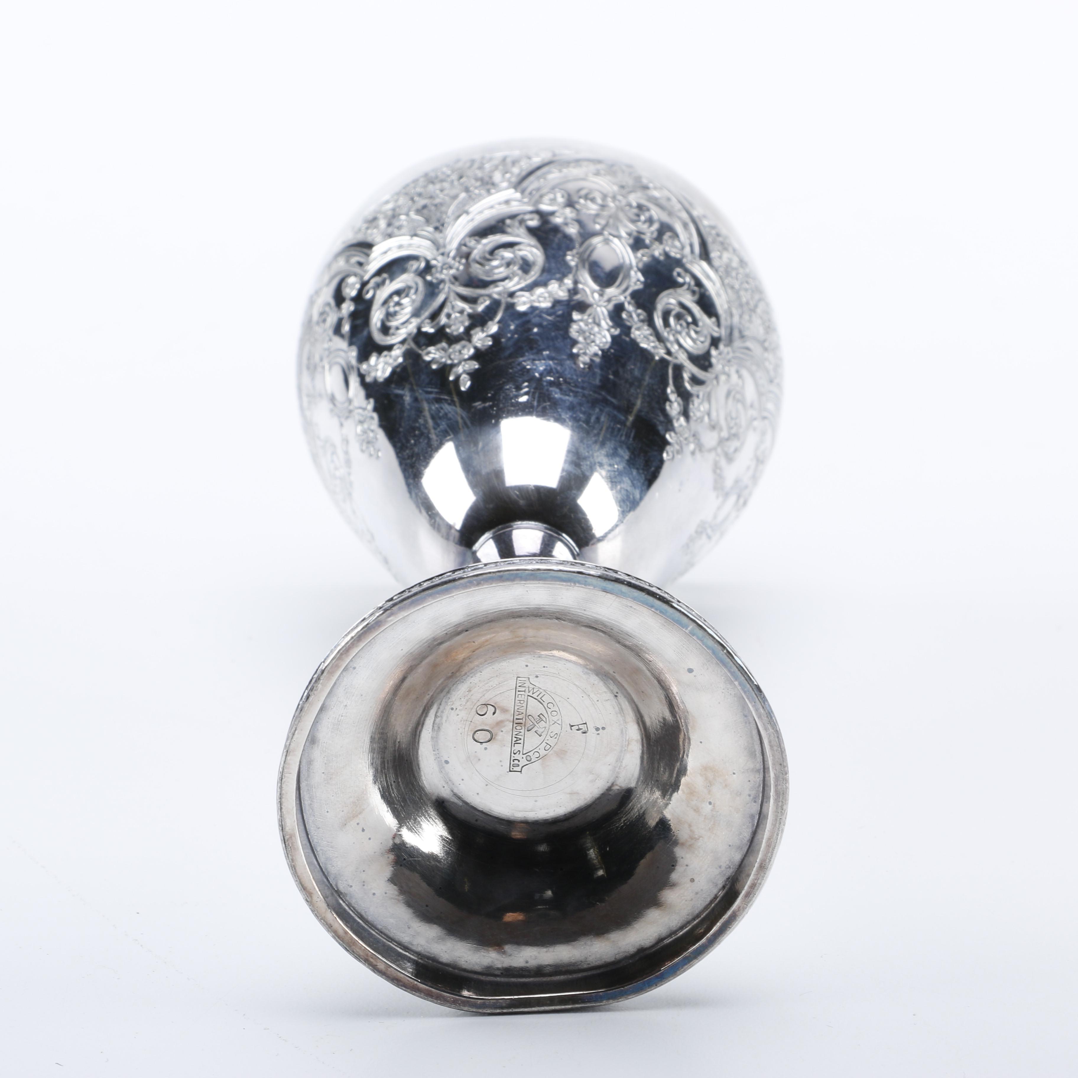 Wilcox Silver Plate Co. "Paisley" Silver Plate Chalice