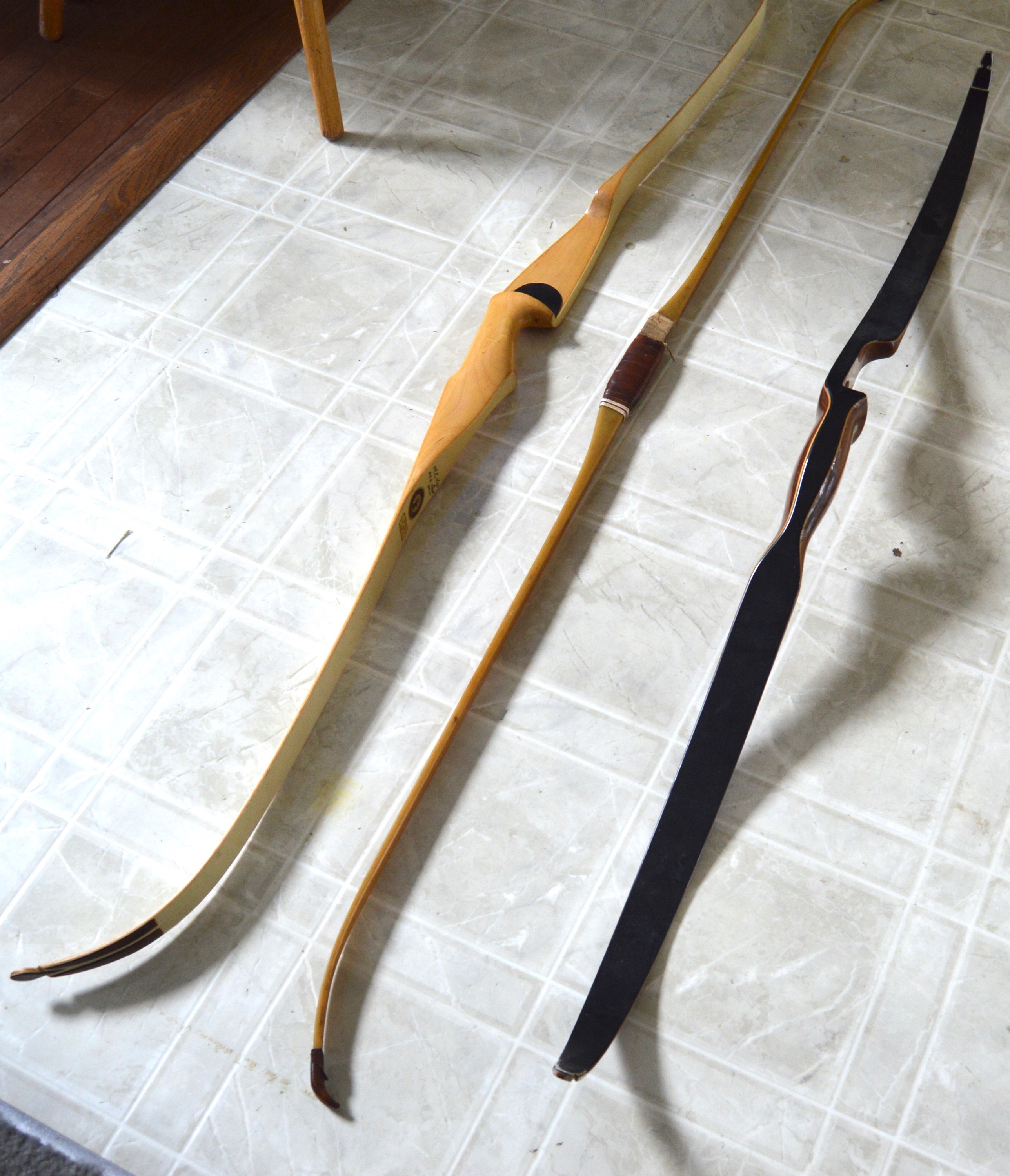 Three Vintage Wood Archery Bows
