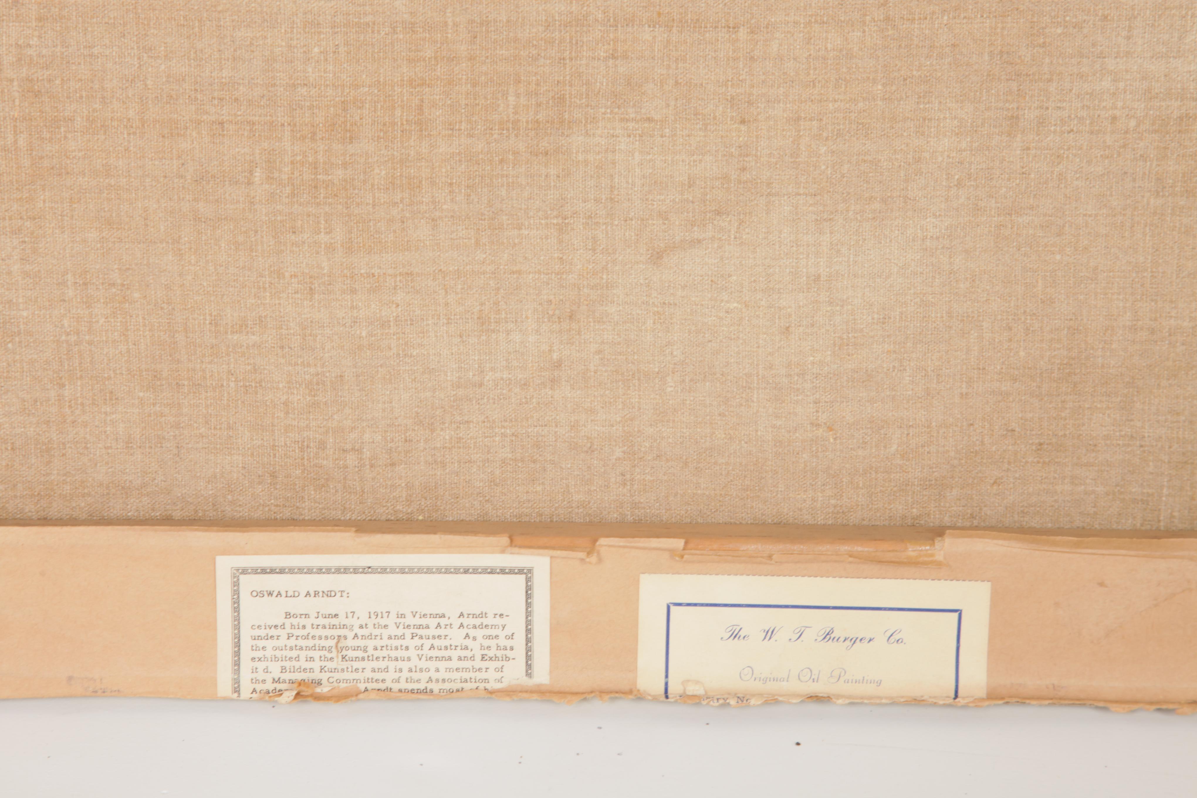 Oswald Arndt Oil Painting of Mountain Chalet