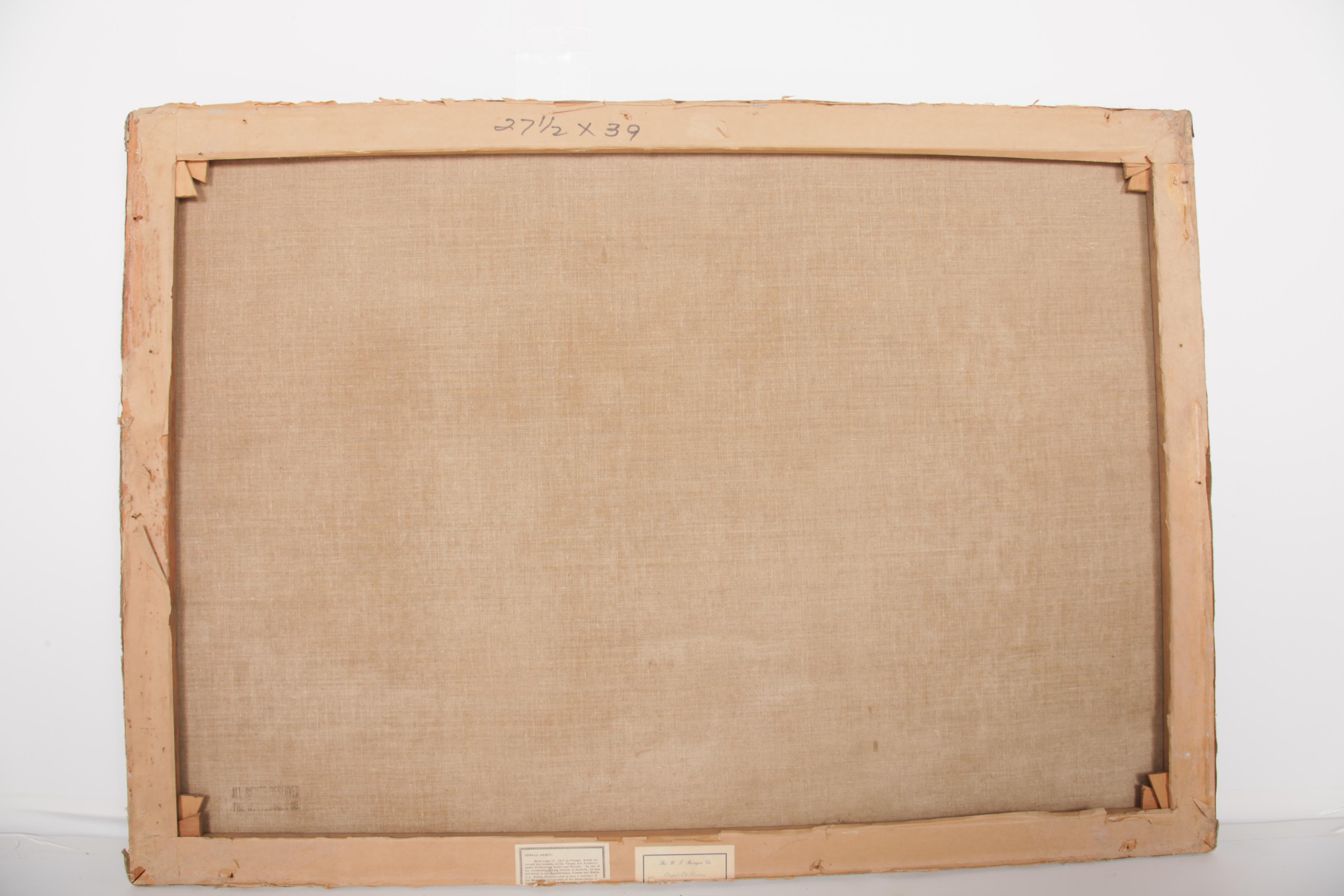 Oswald Arndt Oil Painting of Mountain Chalet