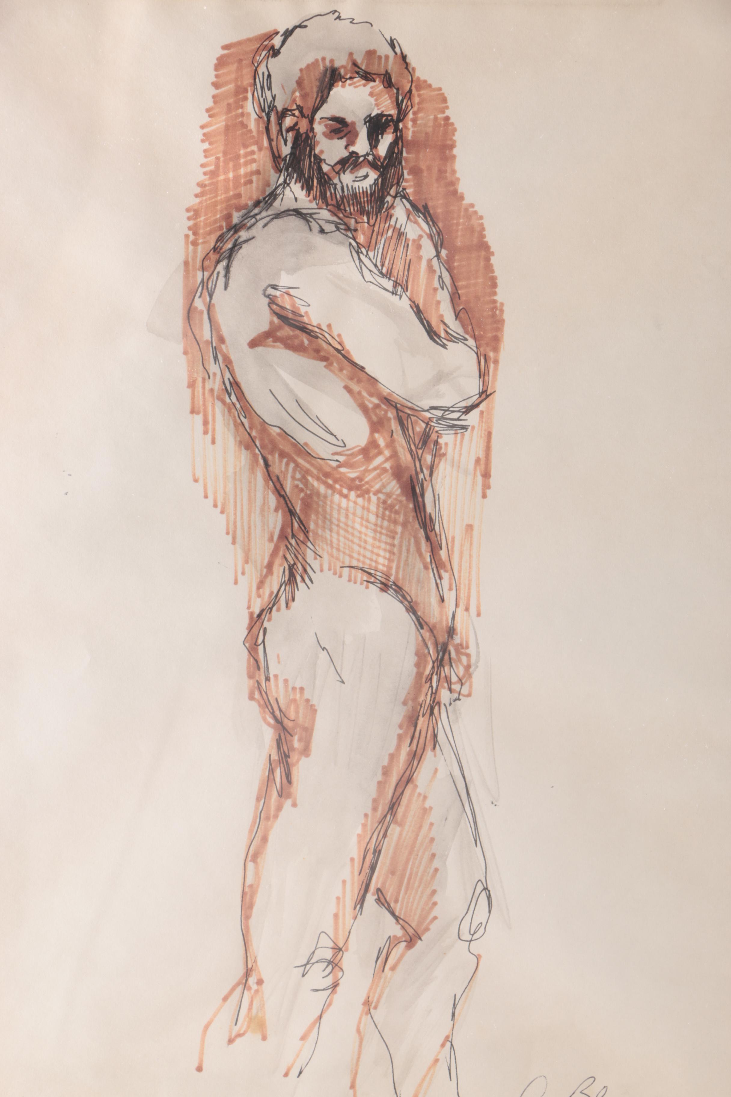 Signed Original Nude Figure Study