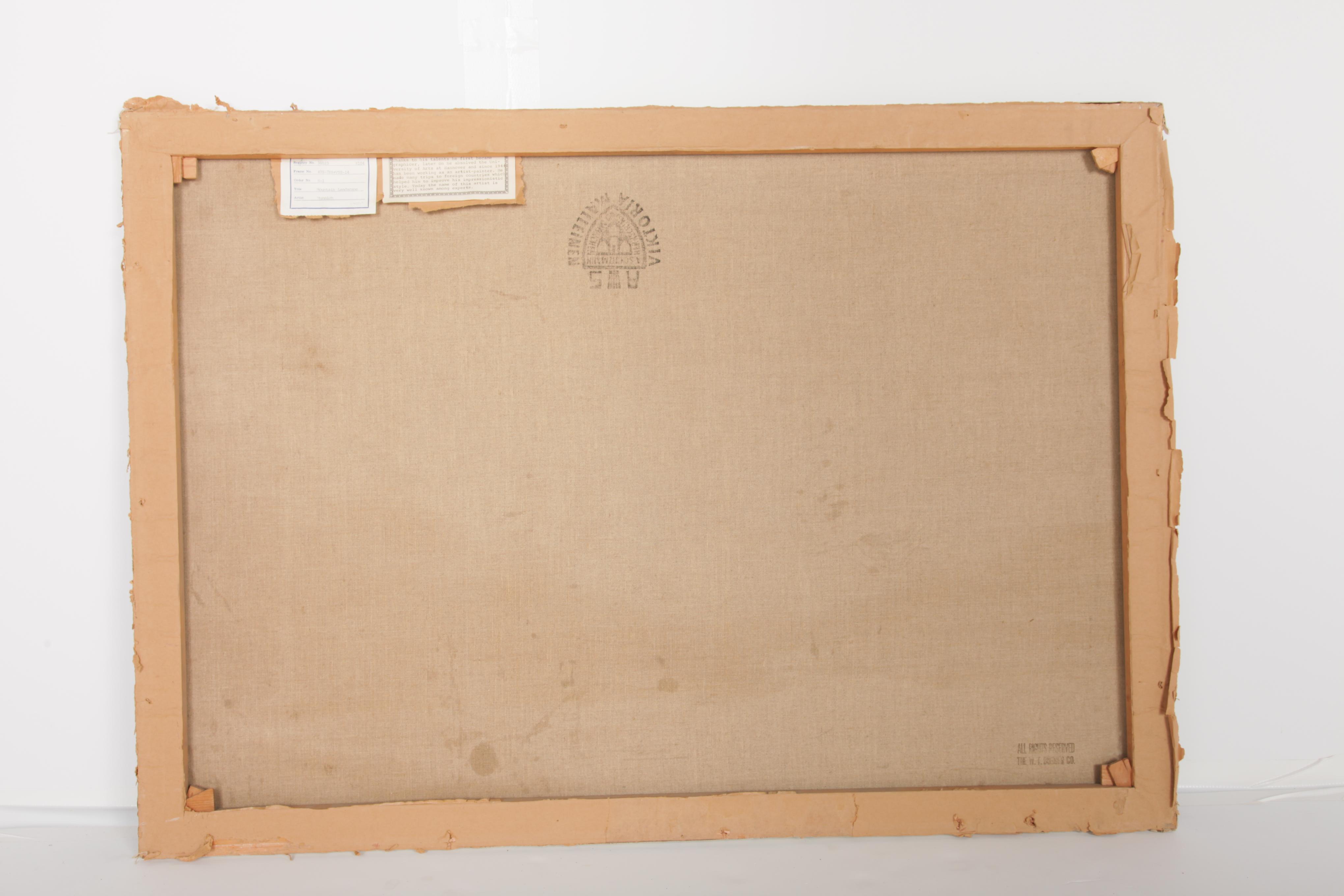 Heinz Munnich Oil Painting "Mountain Landscape"