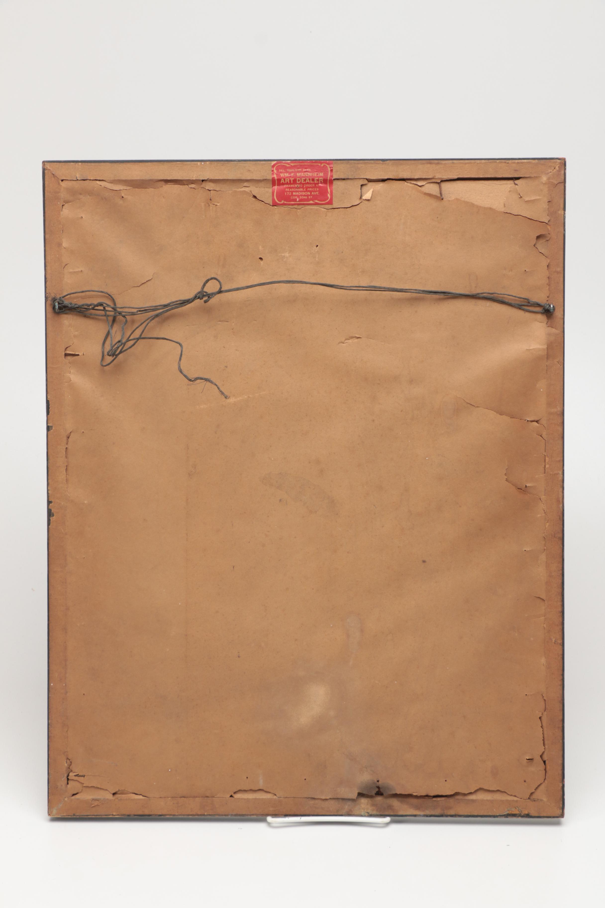 1928 Conte Crayon Portrait of a Young Boy