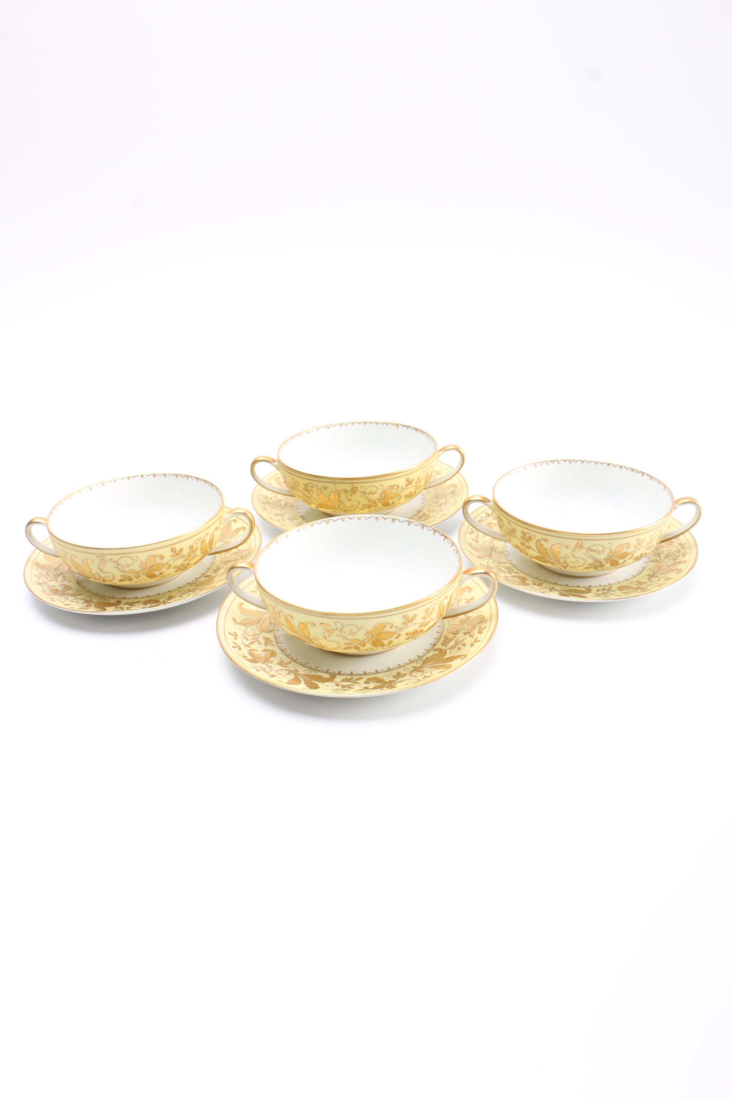 Atelier Camille Le Tallec  Porcelain Soup Bowls and Saucers