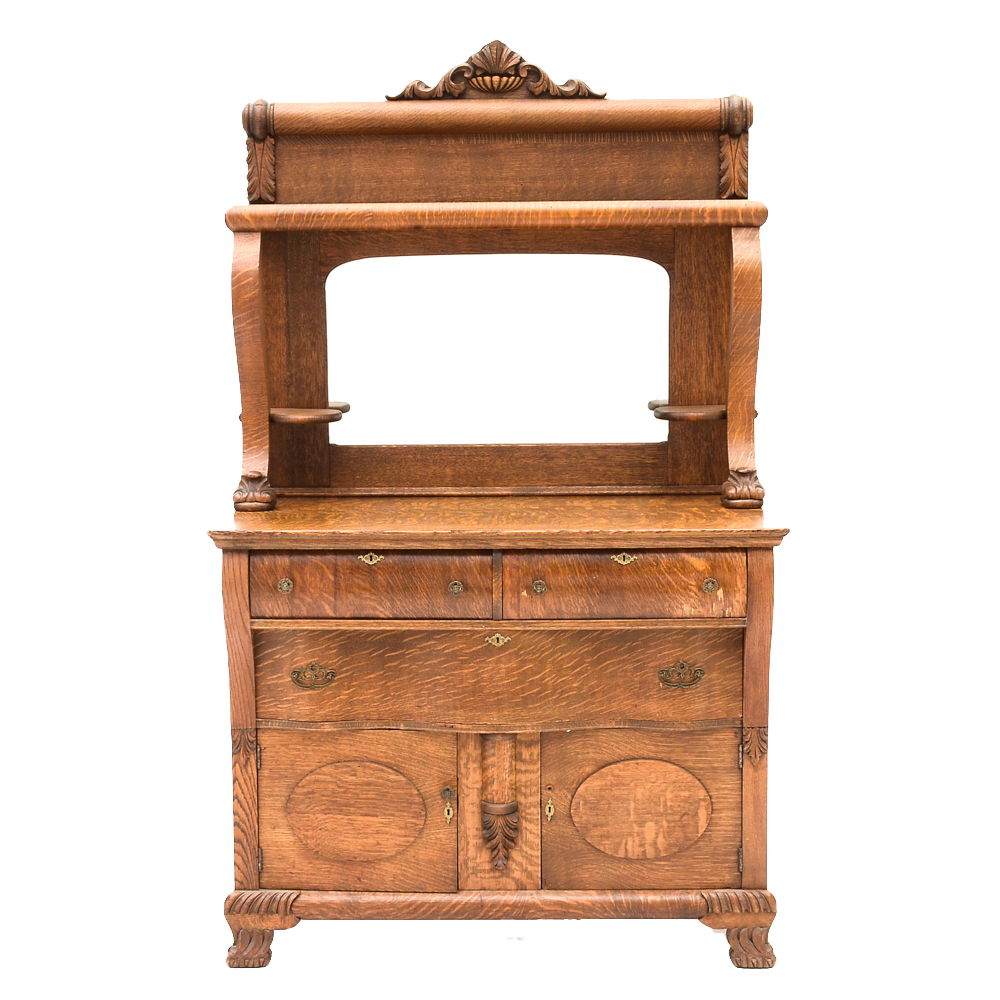 Antique Tiger Oak Sideboard