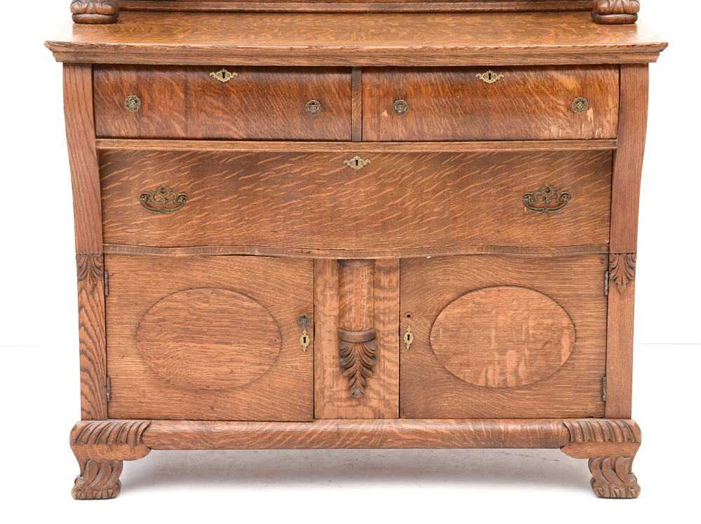 Antique Tiger Oak Sideboard