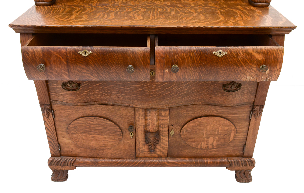 Antique Tiger Oak Sideboard