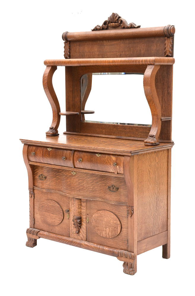 Antique Tiger Oak Sideboard