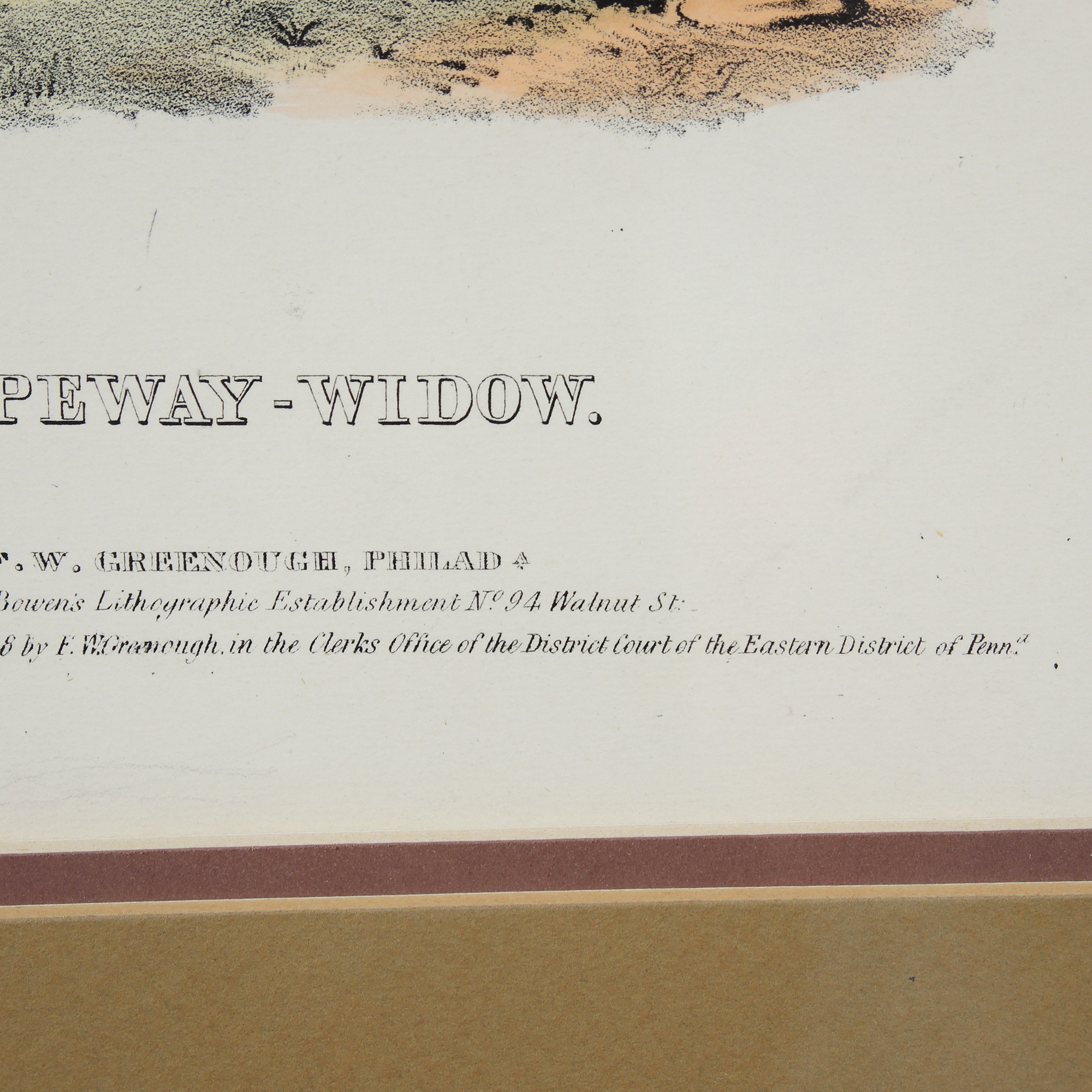 "A Chippeway Widow" McKenney and Hall Lithograph