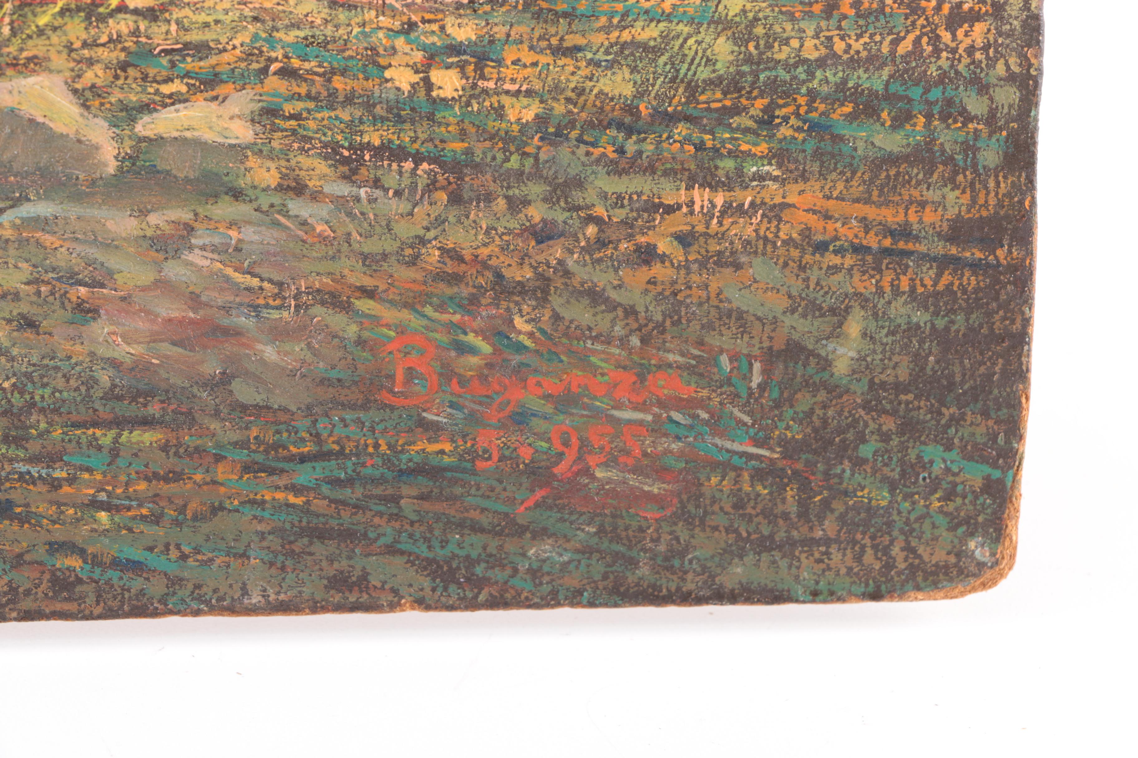 Oil Painting of Pastoral Scene by Buganza