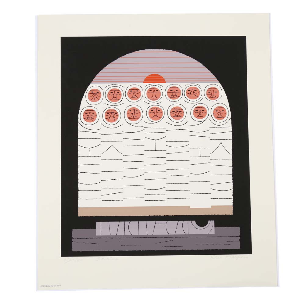 Edie Harper Signed Serigraphs "Pow!" and "Sunrise"