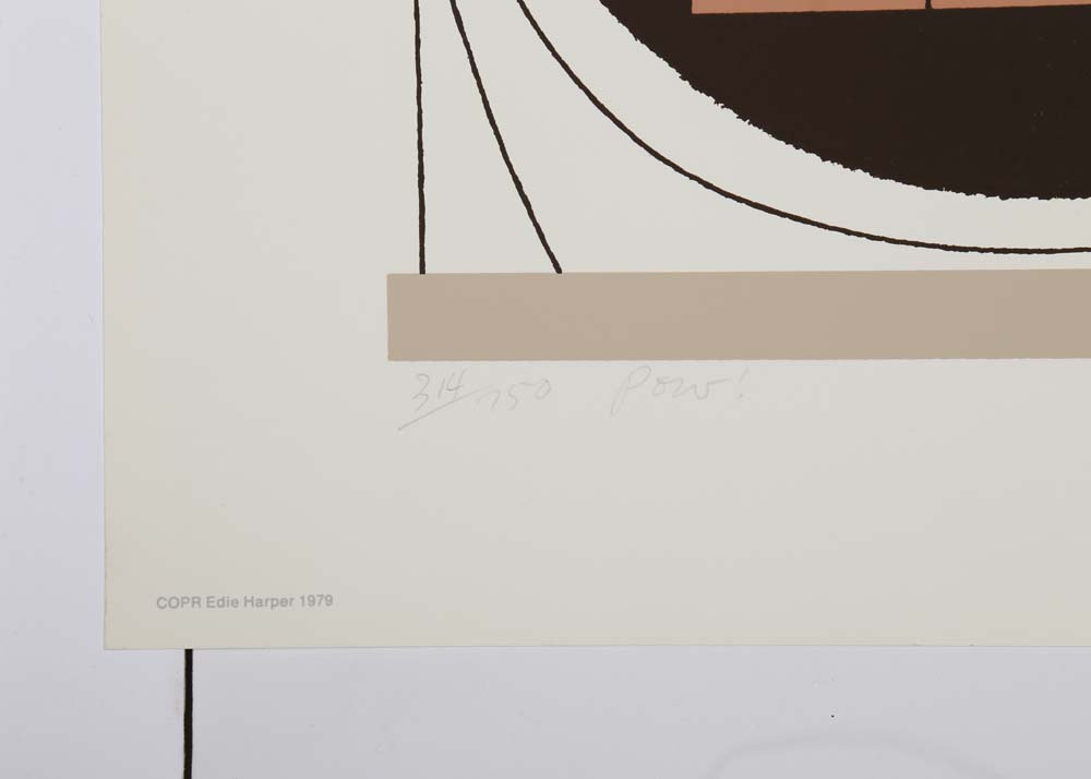 Edie Harper Signed Serigraphs "Pow!" and "Sunrise"