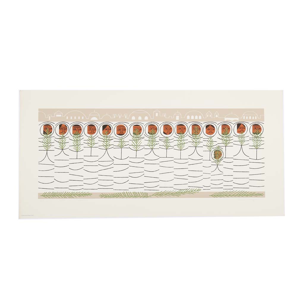 Edie Harper Signed Serigraph "Here He Comes"