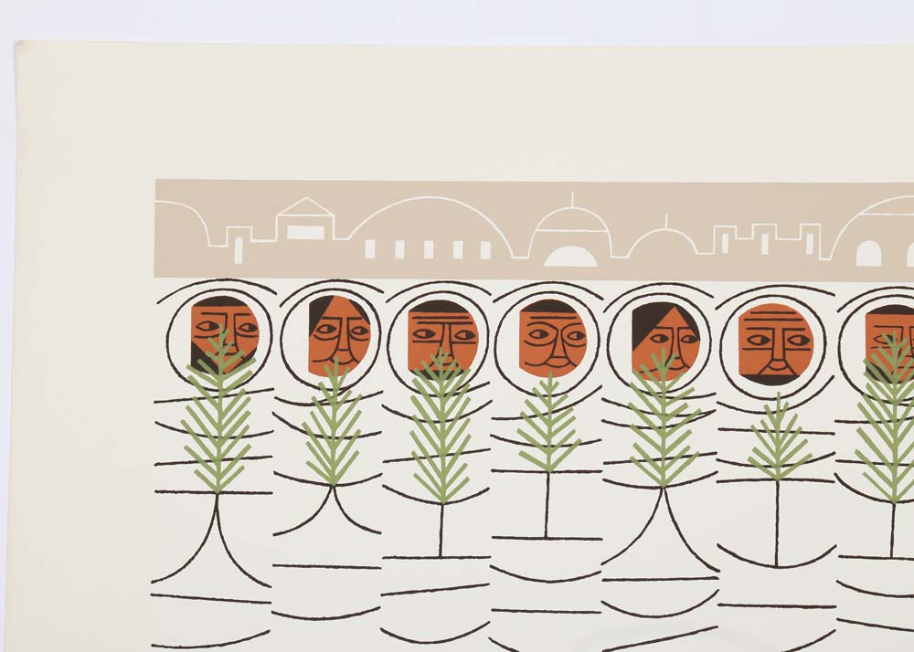 Edie Harper Signed Serigraph "Here He Comes"