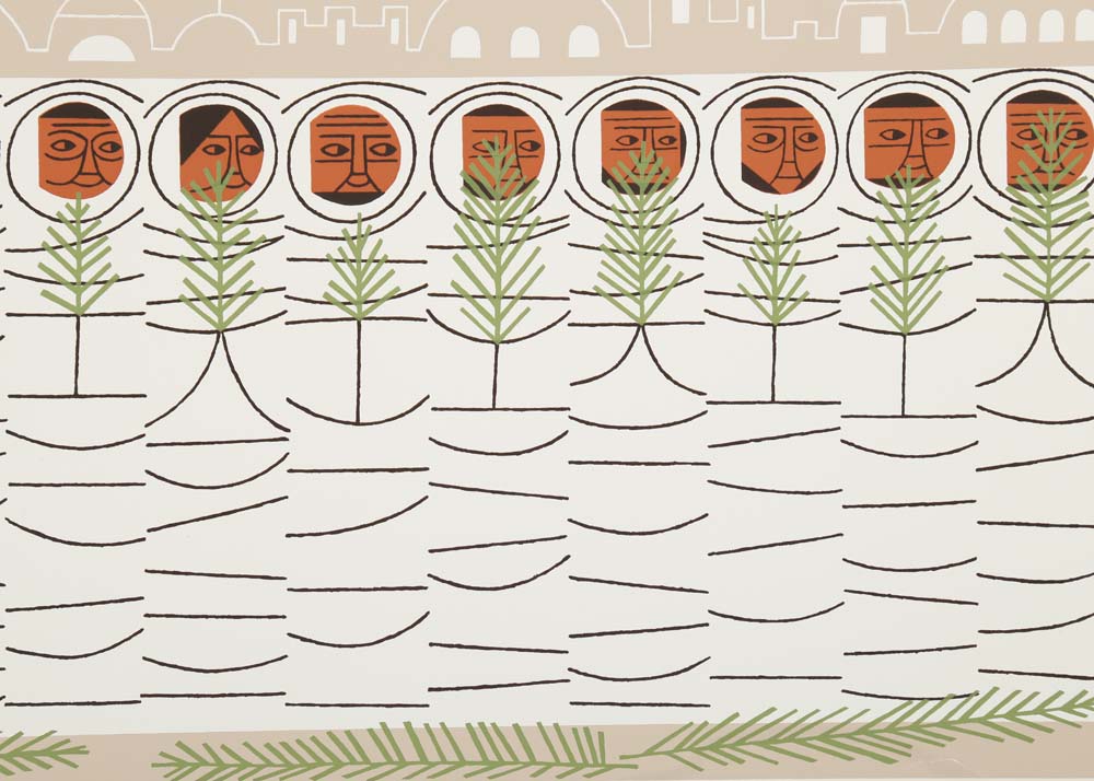 Edie Harper Signed Serigraph "Here He Comes"