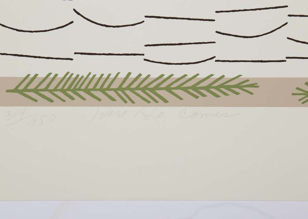 Edie Harper Signed Serigraph "Here He Comes"