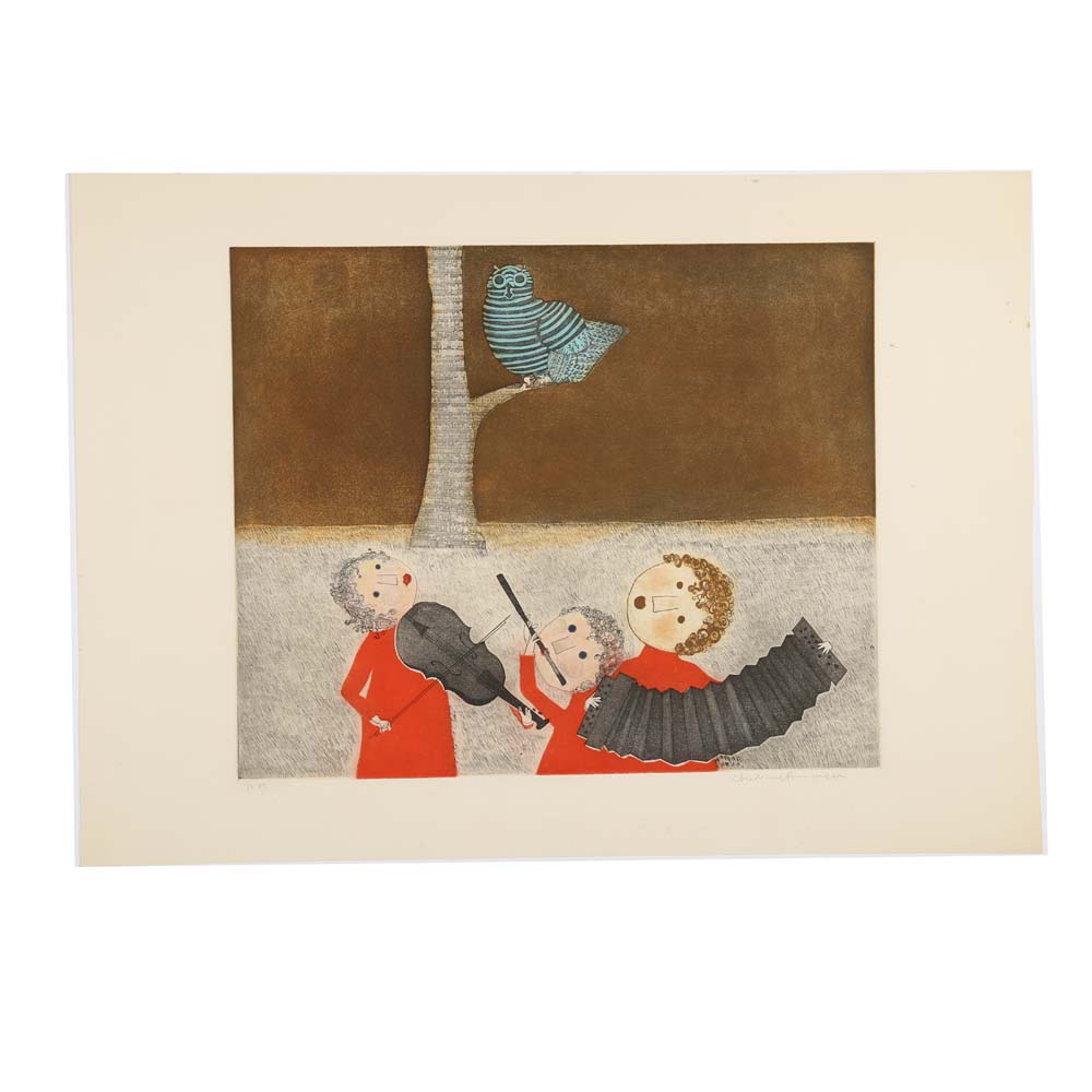 Christine Armarger Artists Proof Aquatint Etching