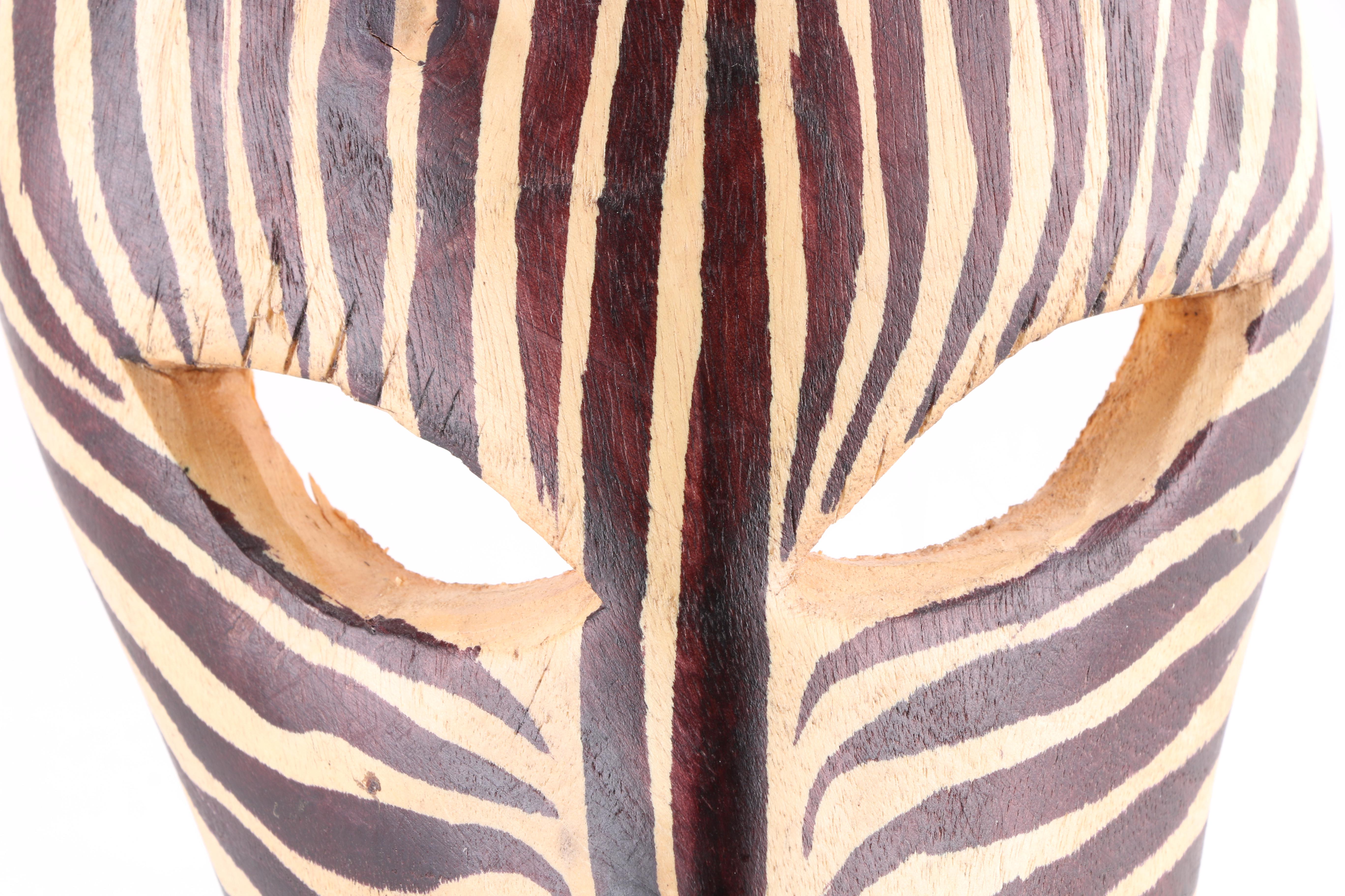 Hand-Carved African Decor Featuring Kenya Besmo Mask